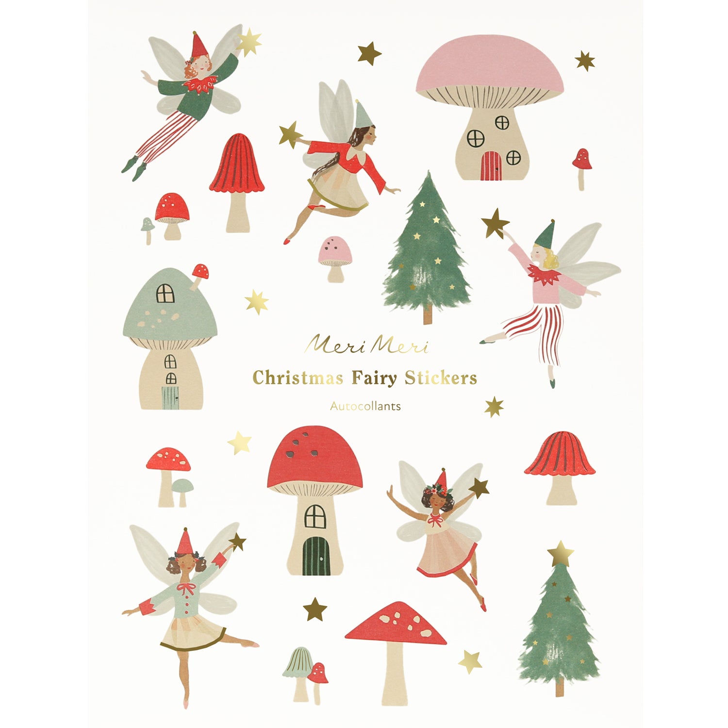  Christmas Fairy Sticker Sheet Pack、mySite、ghnorth