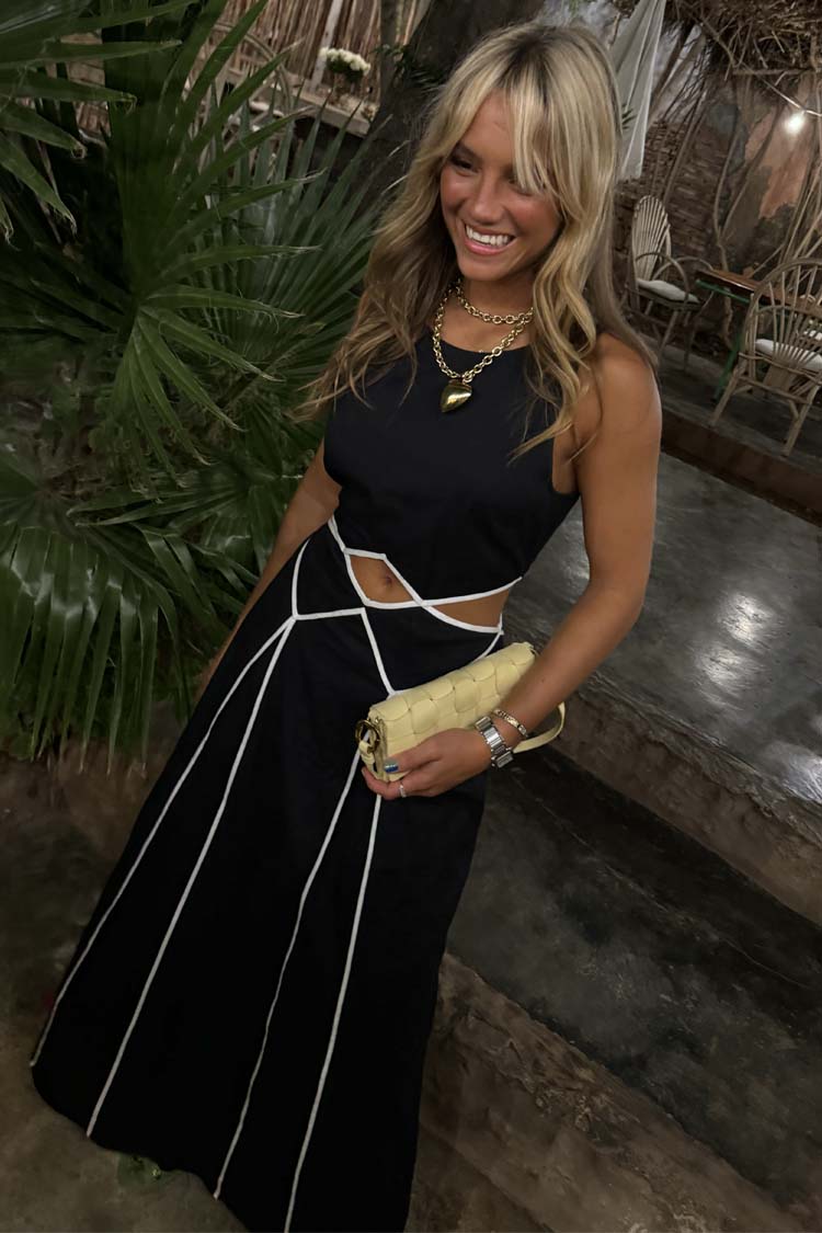 Black and Cream Esme Dress、mySite、solidvoid