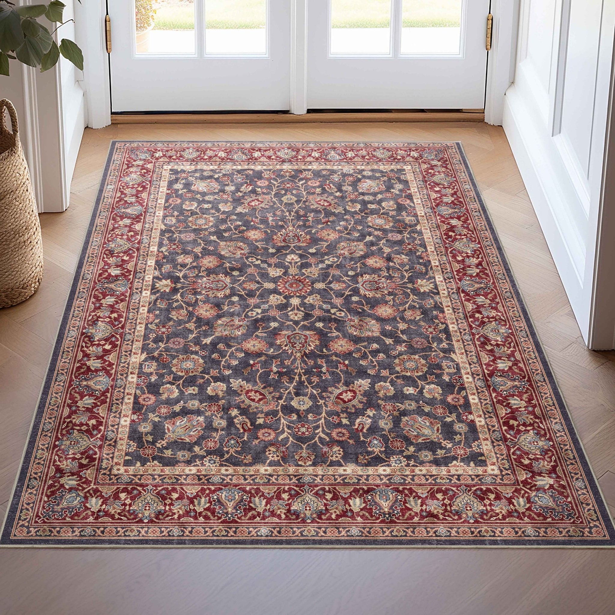 Rome Vintage Oriental Floral Flat-Weave Rug、mySite、gigharbornorthrealestate