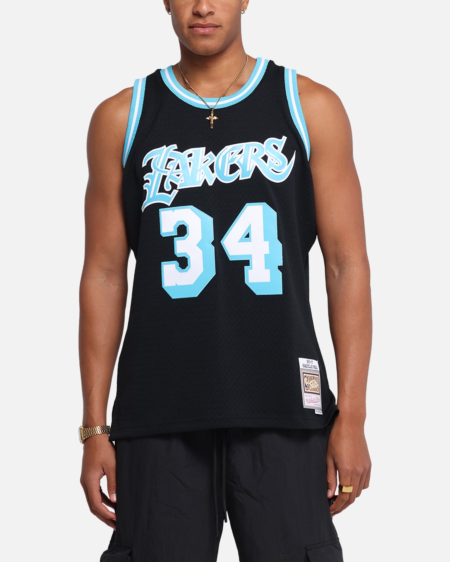 Mitchell & Ness Los Angeles Lakers Shaquille O'Neal Legends Jersey Black/Blue、mySite、zt4zffjzw
