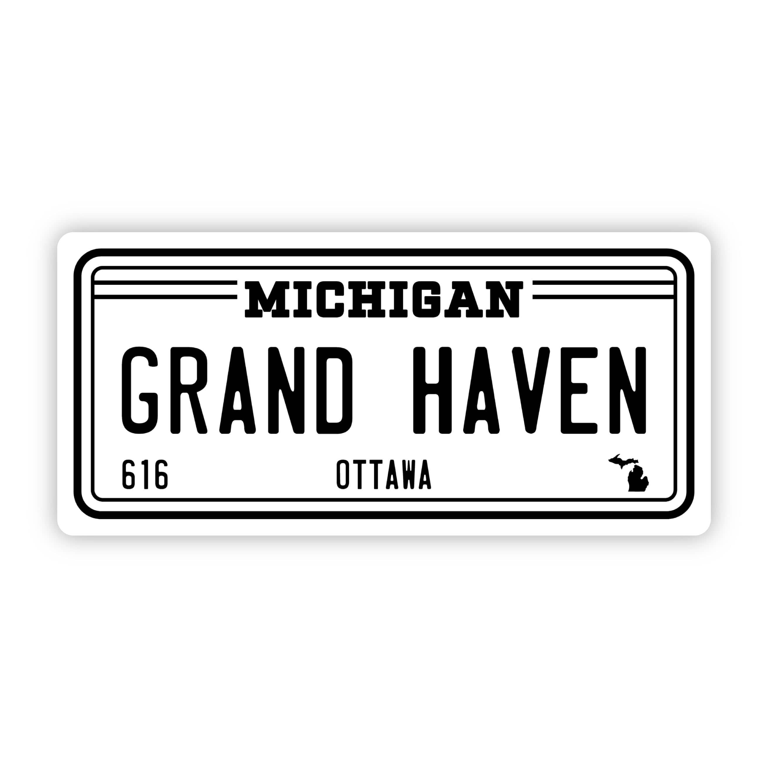  Grand Haven Michigan 616 License Plate Sticker、mySite、ghnorth