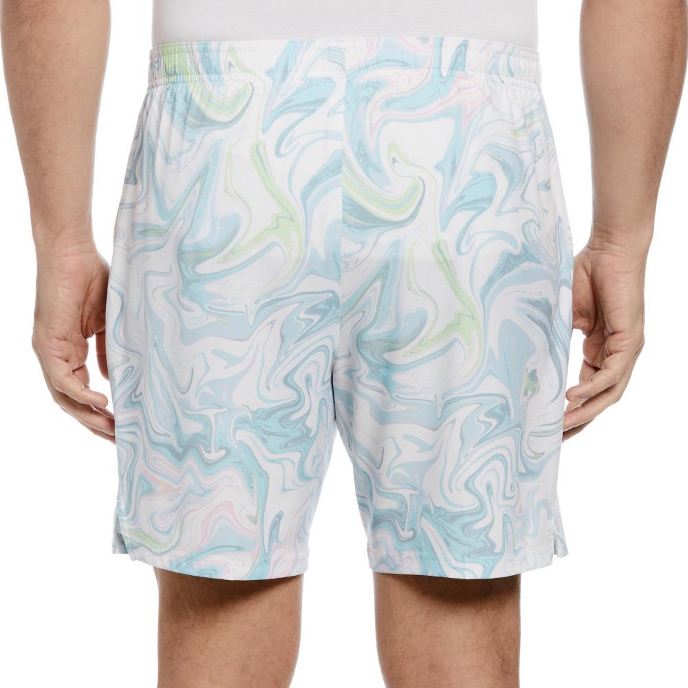 Penguin Men's 7 Marble Print Short - Bright White/Mix