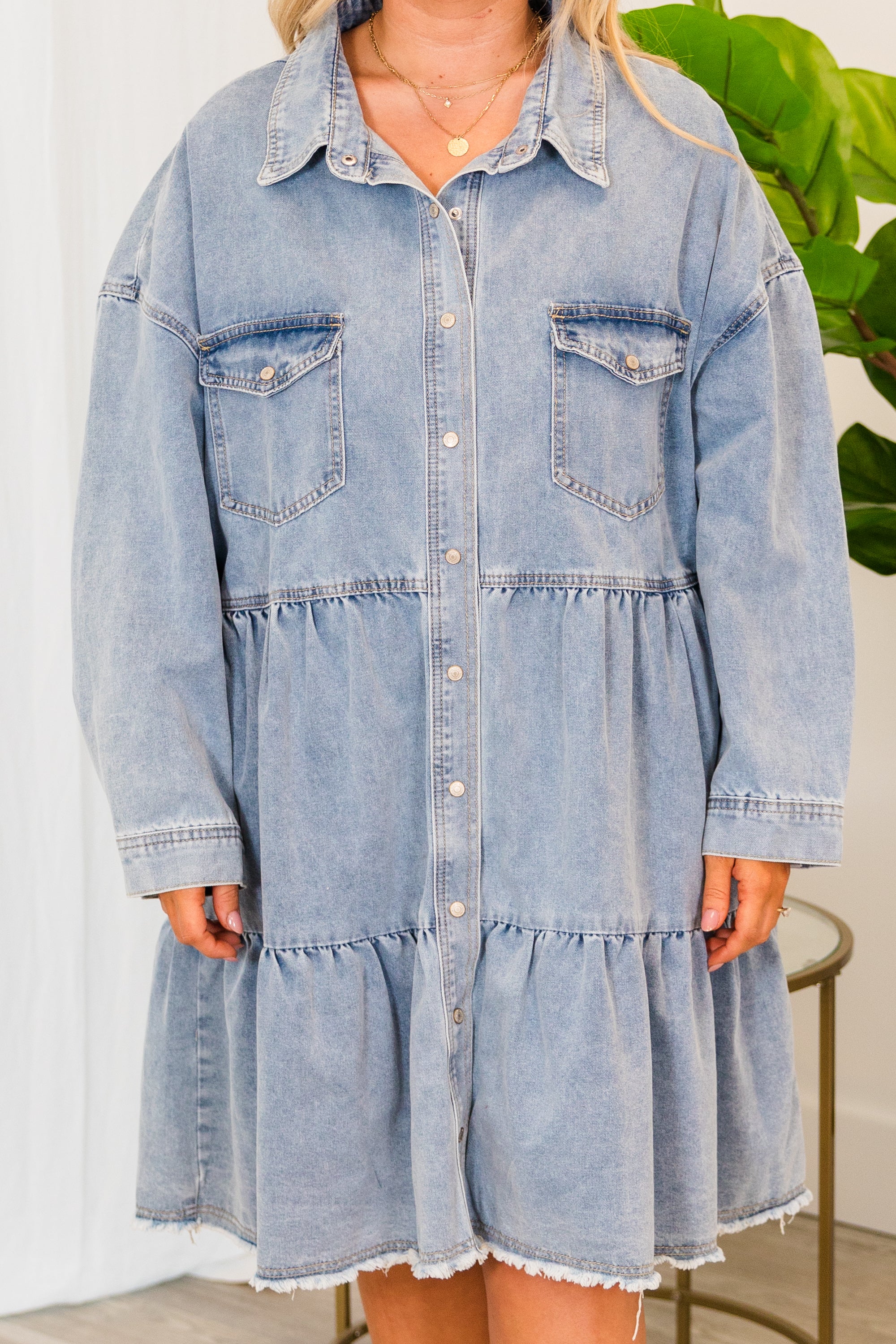  Lay It All Out Dress, Light Wash、mySite、justintrudeaud