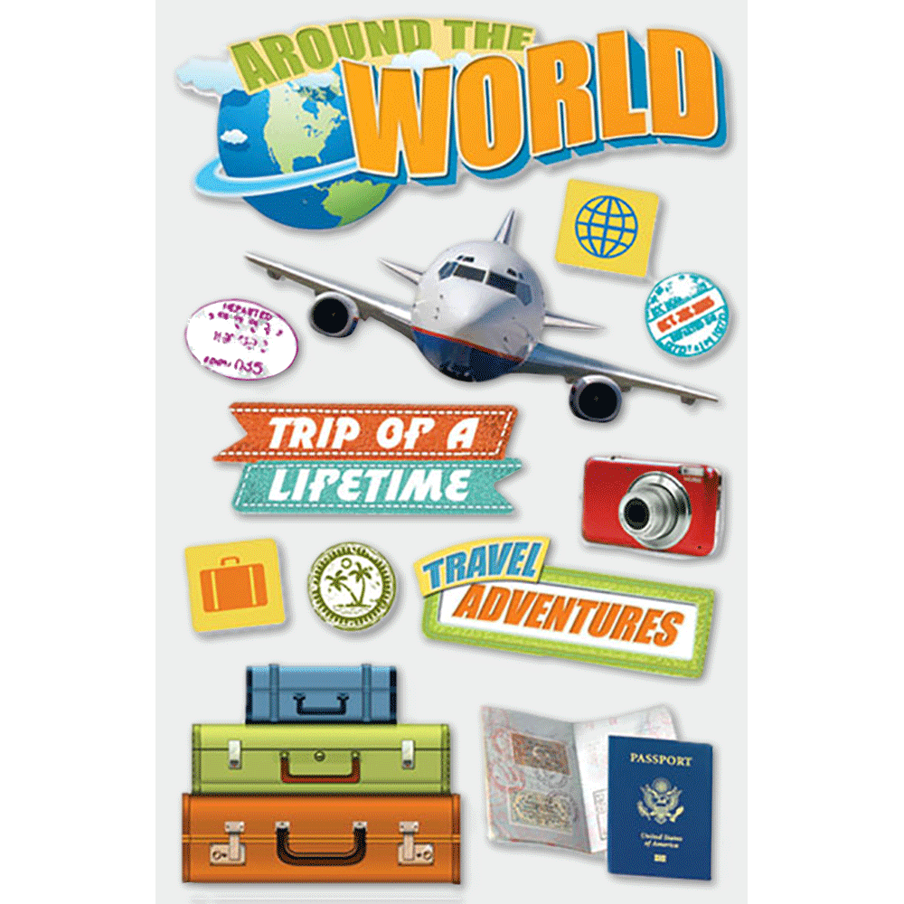  World Travel 3-D Stickers、mySite、ghnorth