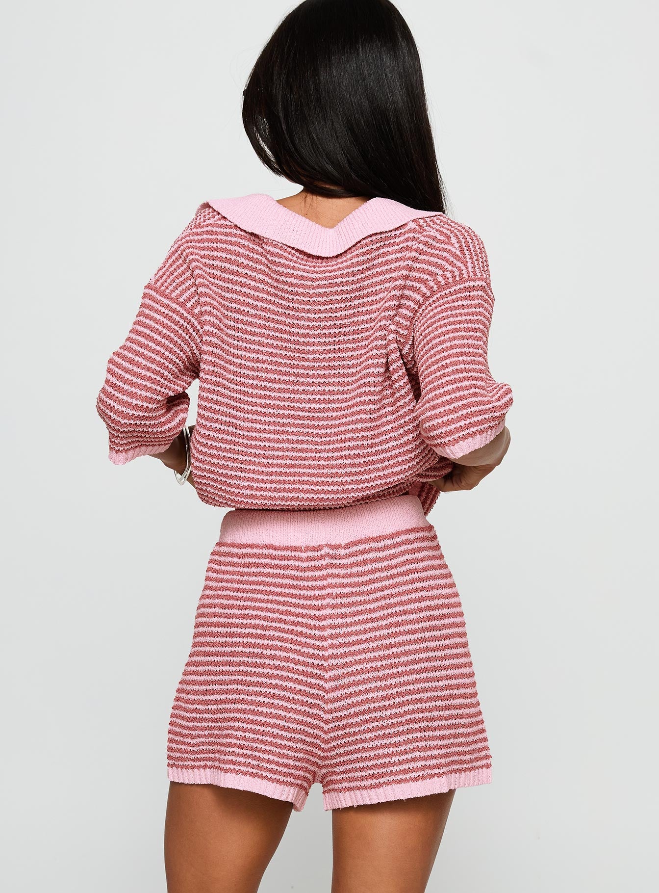 Pacifique Crochet Shorts Pink Multi、mySite、solidvoid