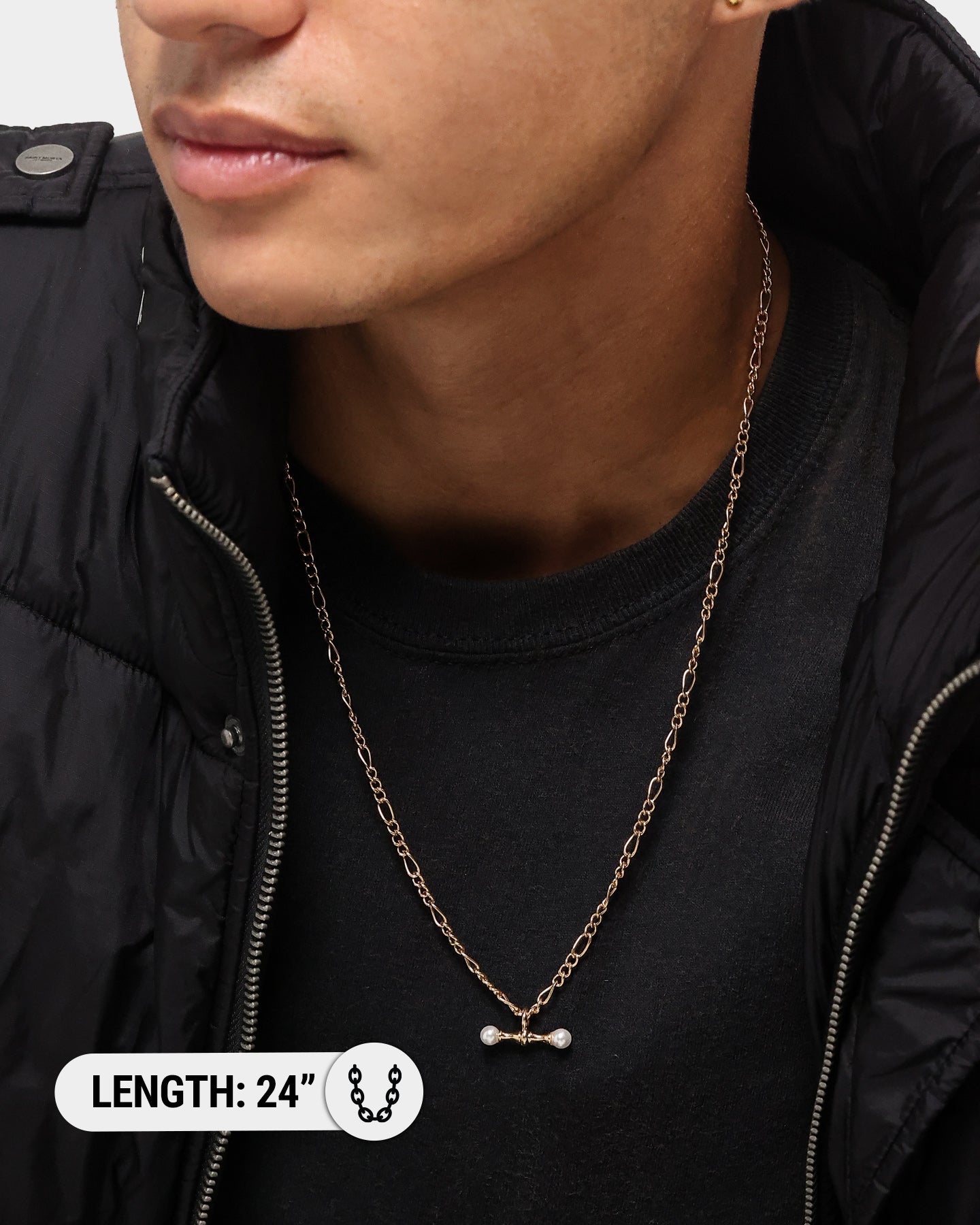 Wild For The Weekend Pearl T-Bar Necklace Gold、mySite、zt4zffjzw