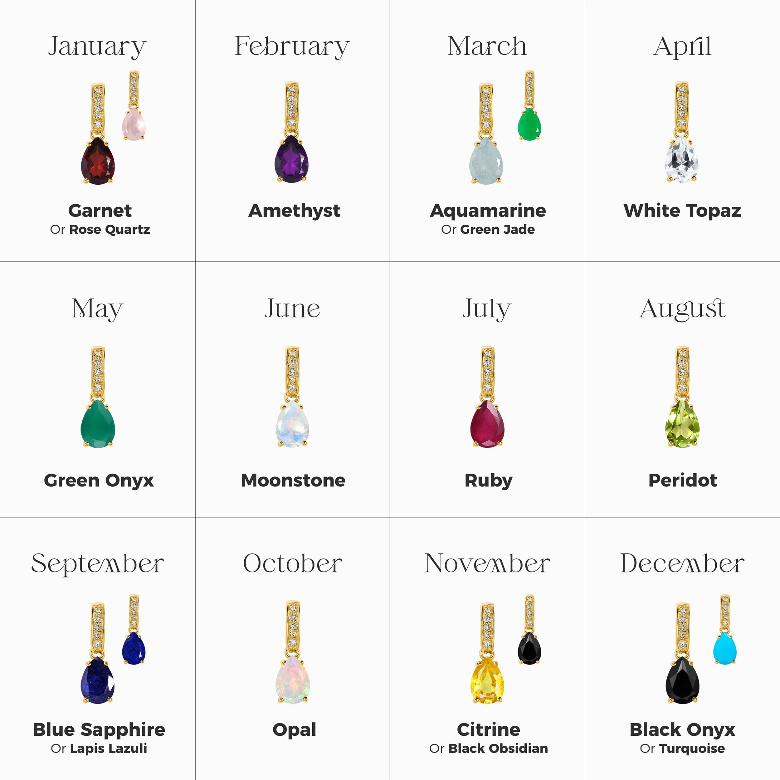 Sway Birthstone Necklace + Free Gift Bag、mySite、hinf8tx79