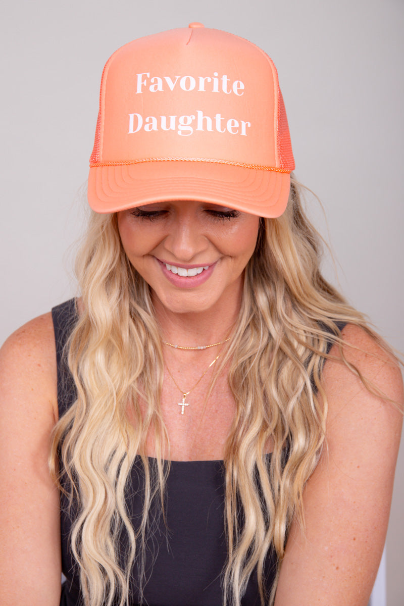 Favorite Daughter Trucker Hat - Coral、mySite、hinf8tx79