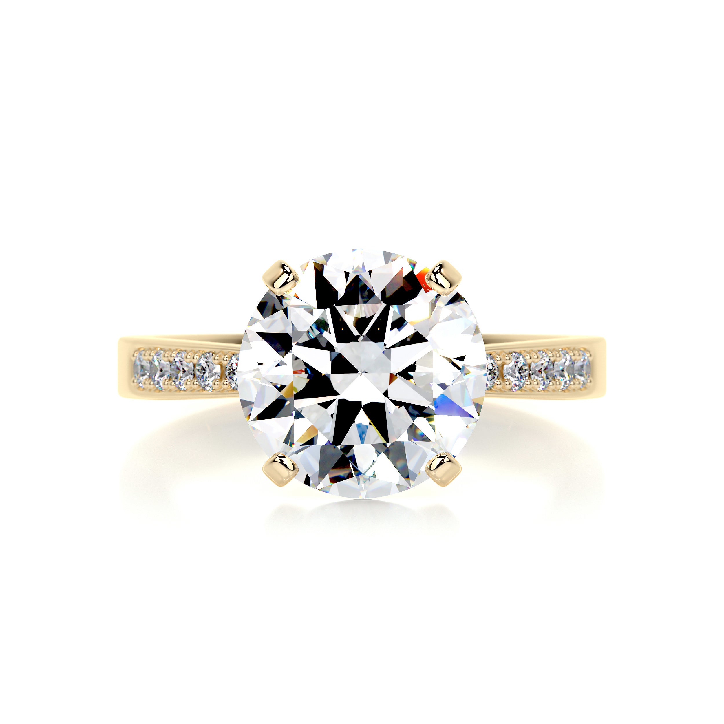 Margaret Moissanite & Diamond Ring -18K Yellow Gold、mySite、hinf8tx79
