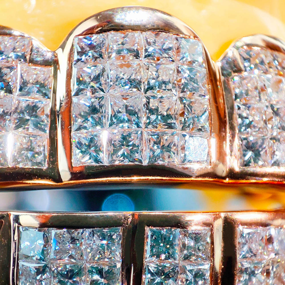 8 on 8 VVS Baguette Moissanite Diamond Grillz、mySite、hinf8tx79