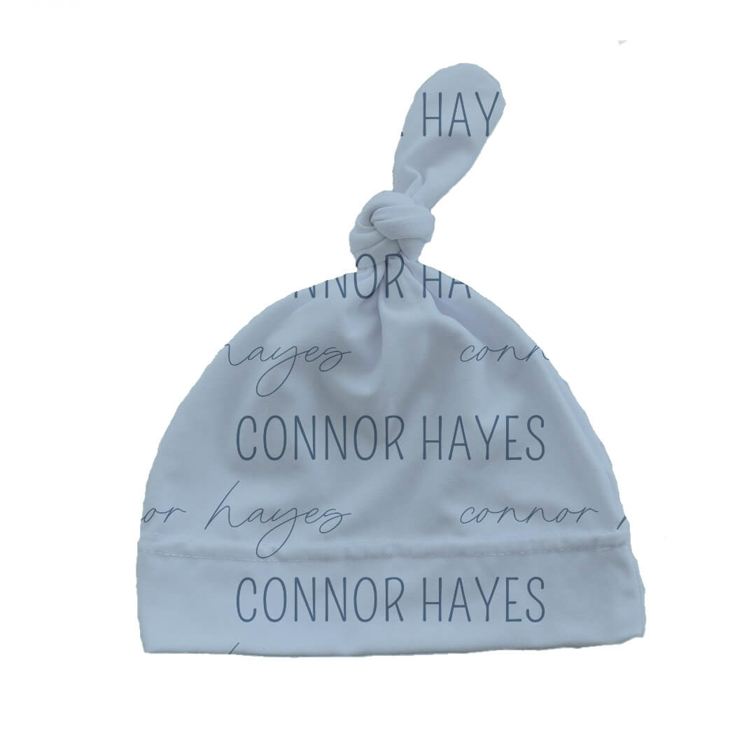  Light Dusty Blue Personalized Knotted Hat、mySite、layawaytickets