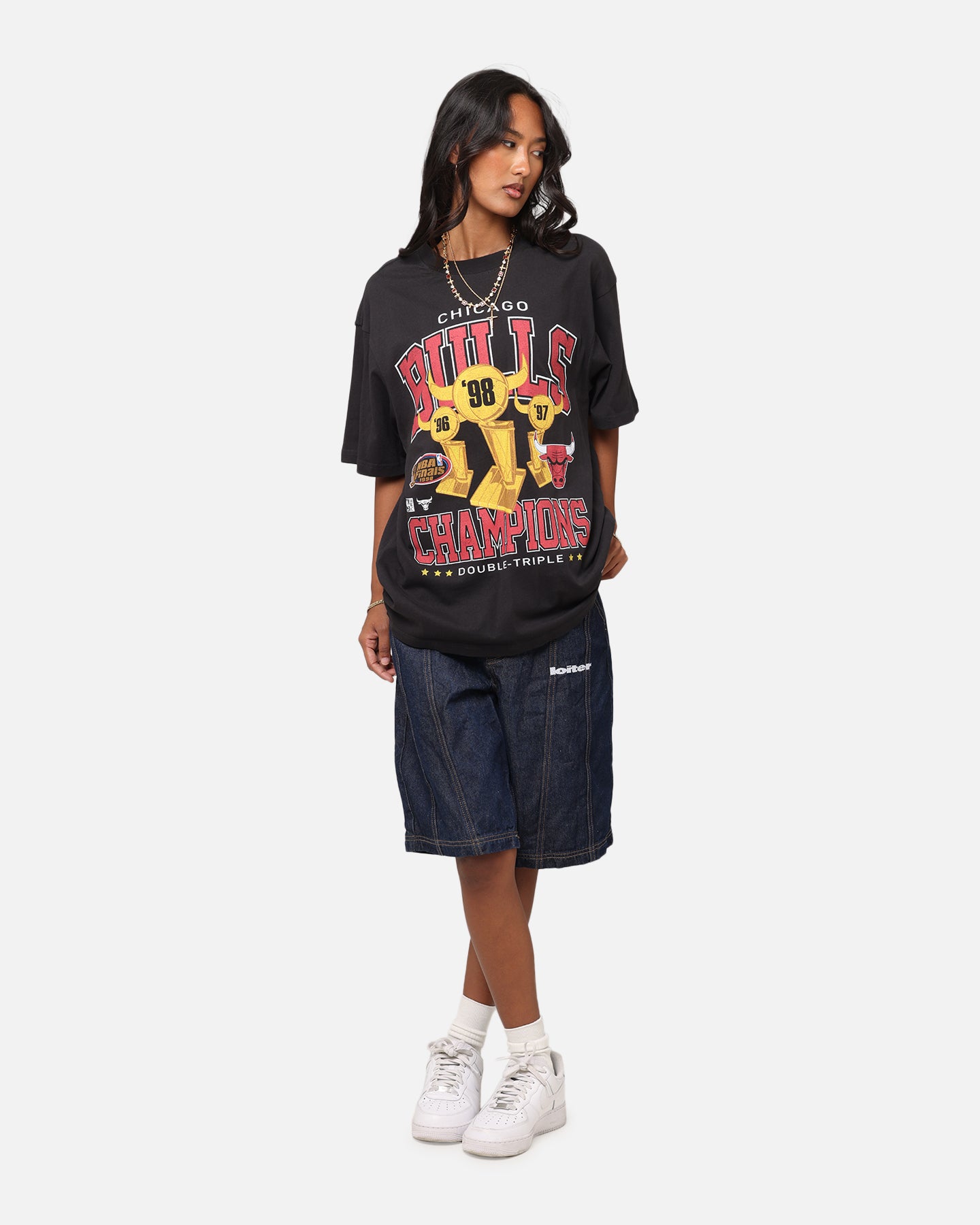 Mitchell & Ness Chicago Bulls Pinnacle T-Shirt Faded Black、mySite、zt4zffjzw