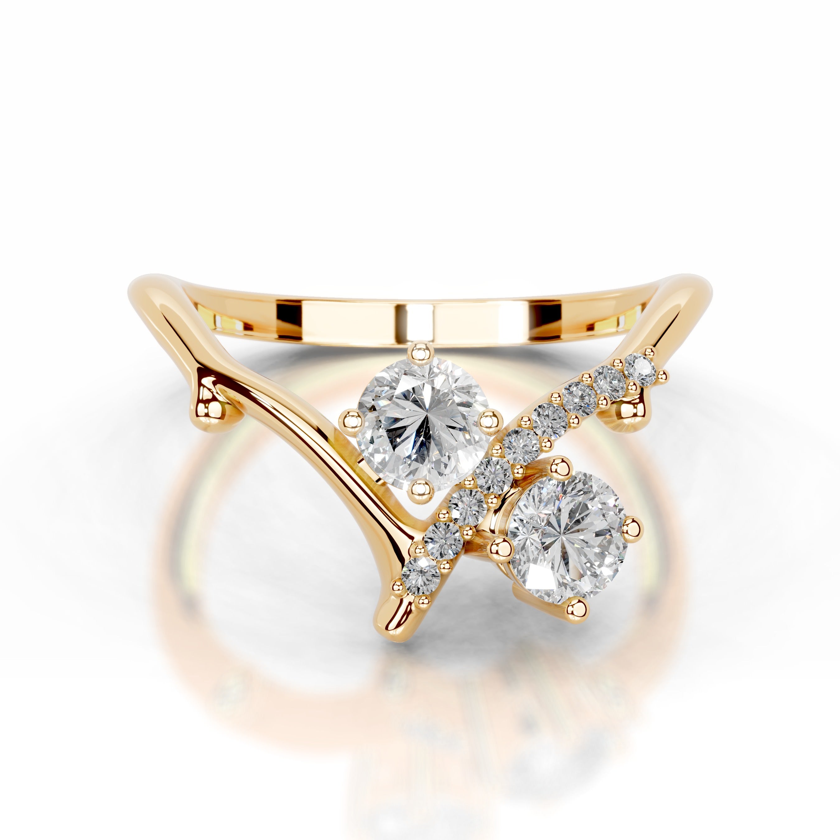 Blooming Eternity Lab Grown Diamond Ring - 18K Yellow Gold、mySite、hinf8tx79