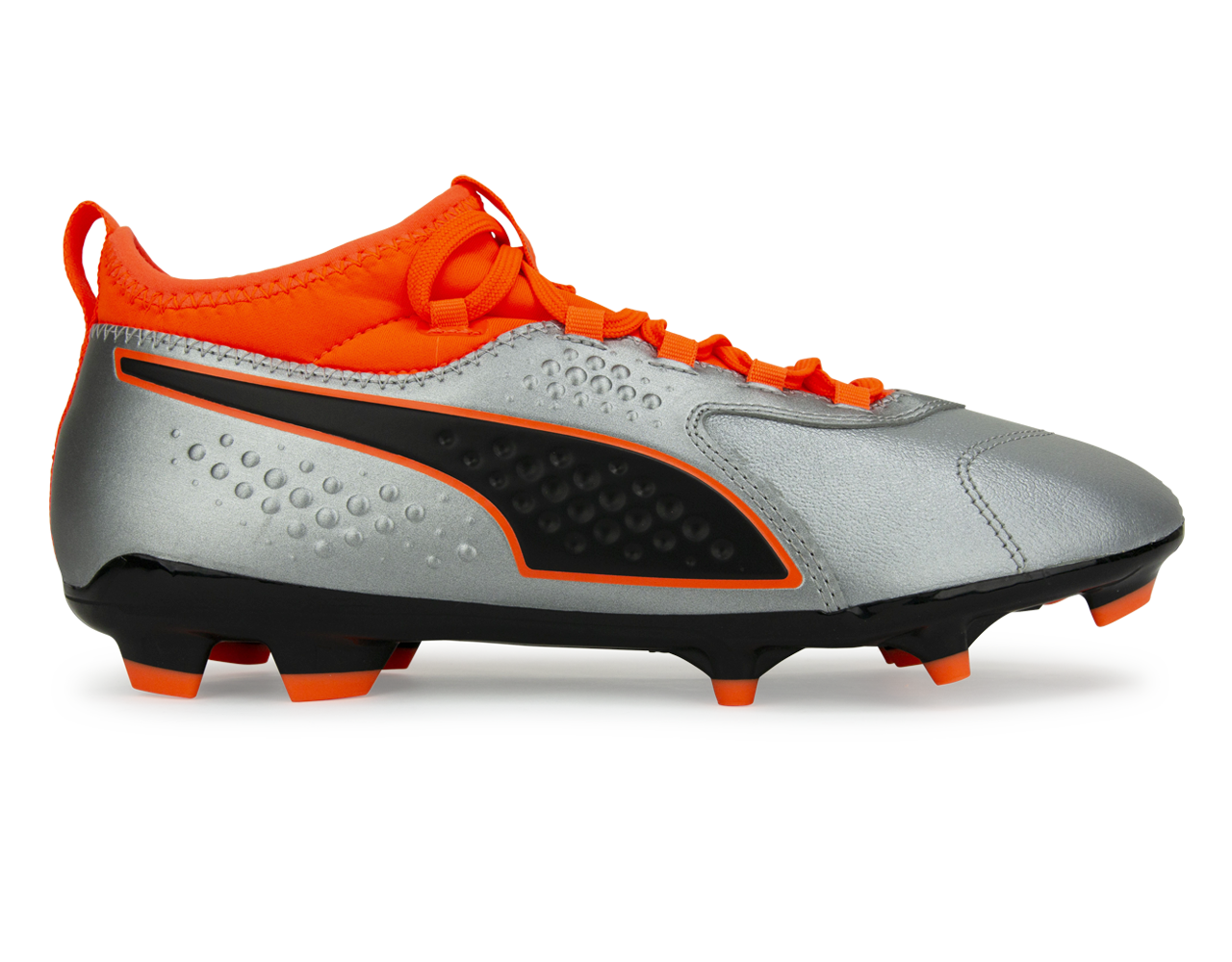 PUMA Men's One 3 Leather FG Silver Orange/Black、mySite、bottomscart