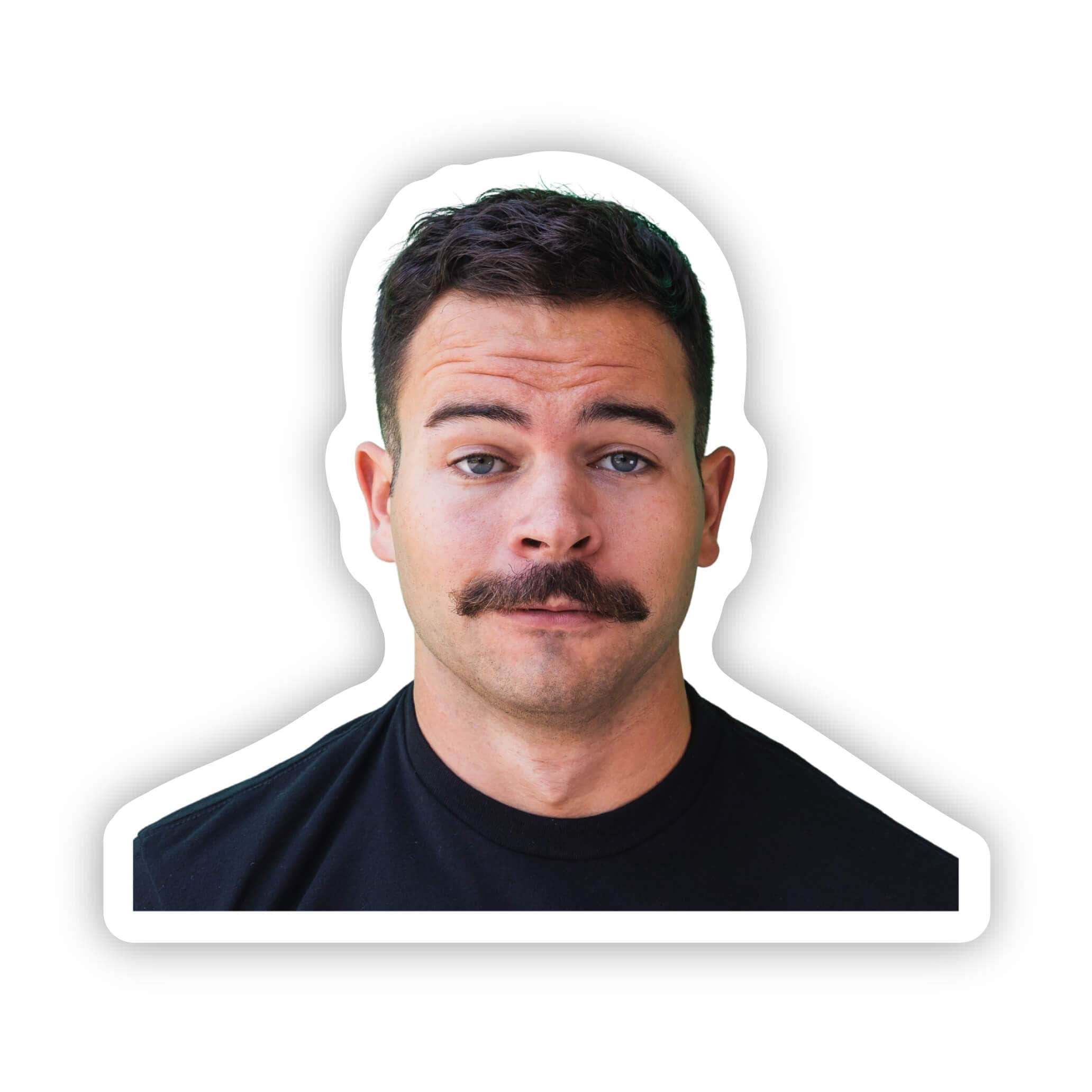  Mustache Headshot Frankie Lapenna Sticker、mySite、elrpsem3k