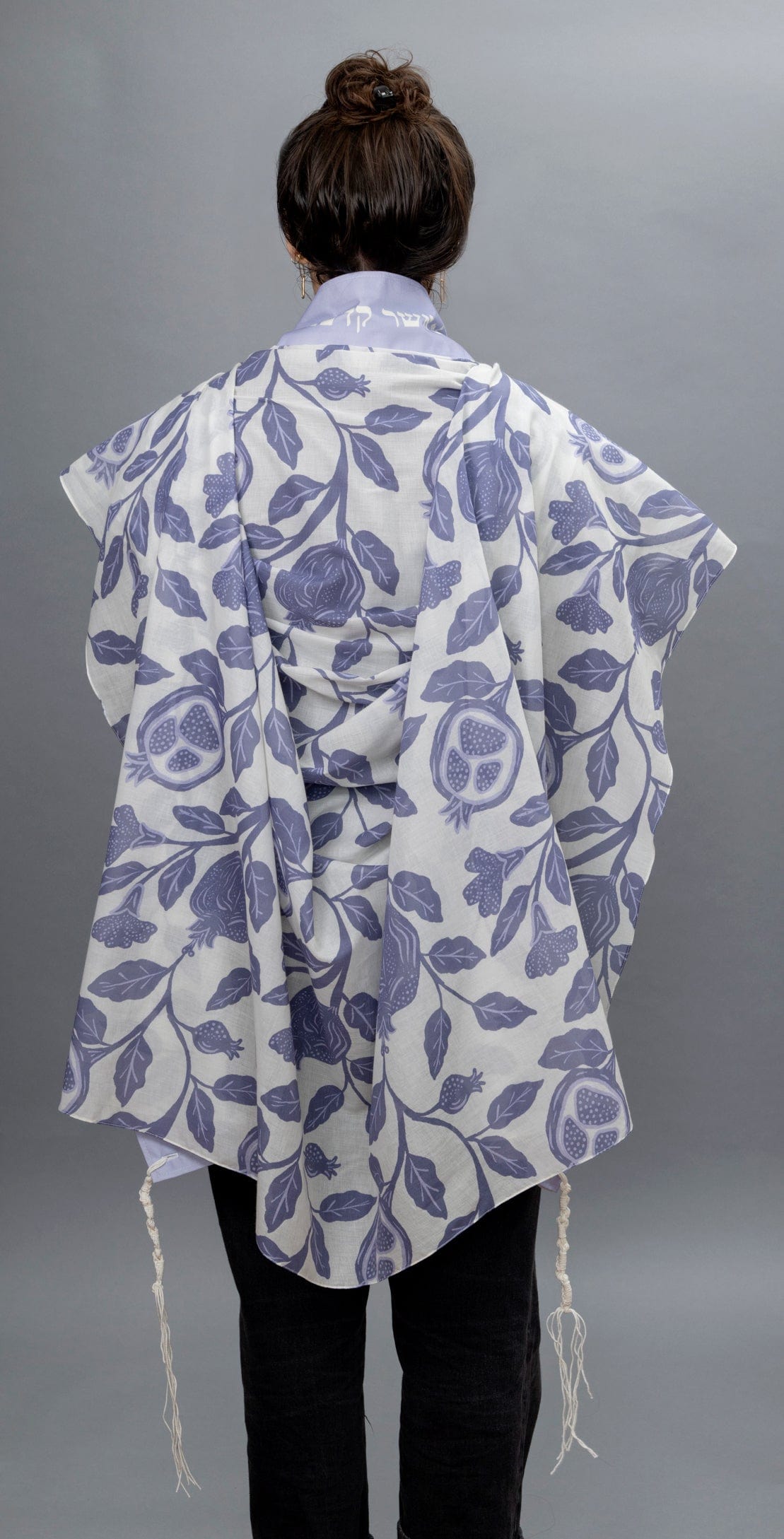 Lavender and Blue Pomegranates on the Vine Cotton Tallit、mySite、topwebapps