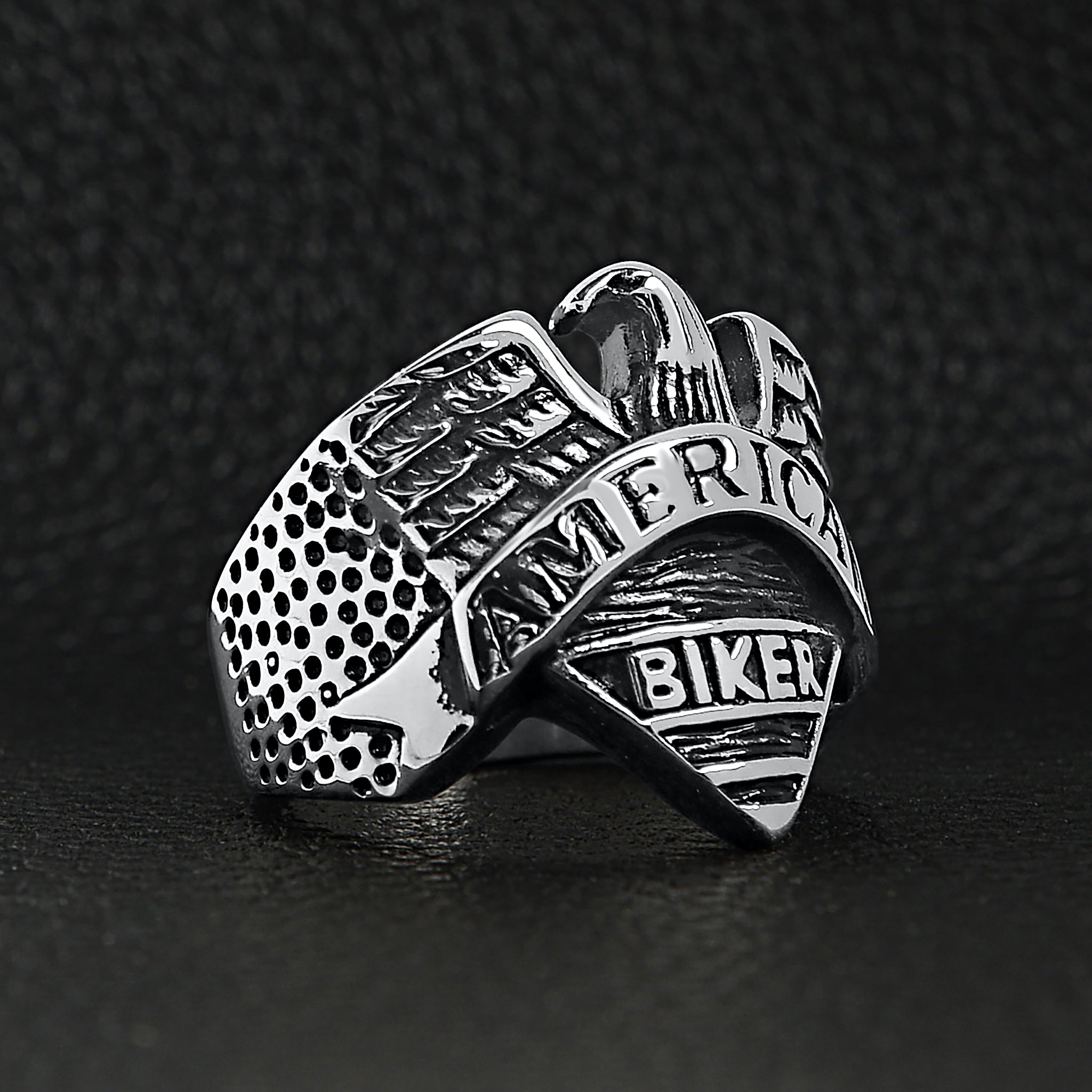 Stainless Steel AMERICAN BIKER With Eagle Ring / SCR4097、mySite、dreamappss