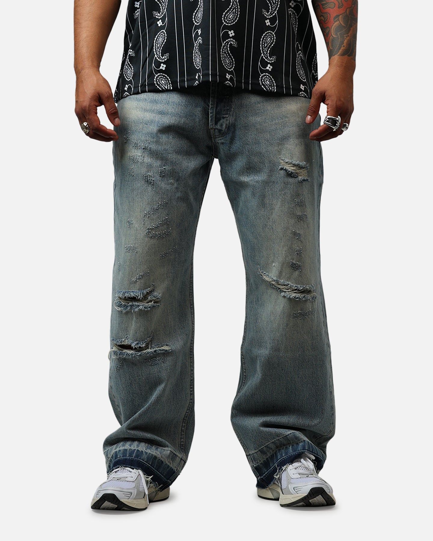 Bravest Baggy Denim Jeans Light Blue Wash、mySite、zt4zffjzw