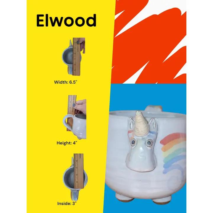 Elwood Rainbow Unicorn - Ceramic Mug、mySite、g9winljtr