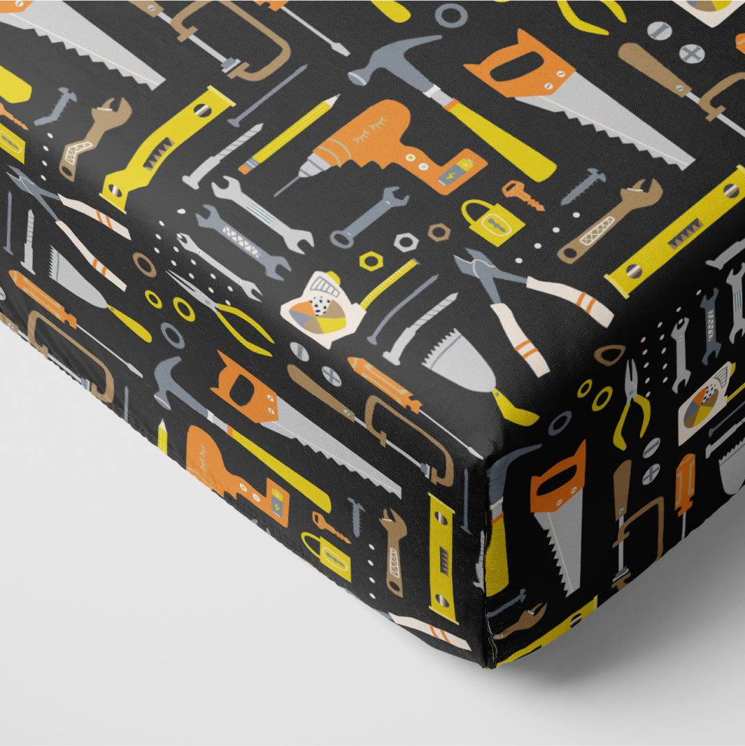 Little Builders Fitted Crib Sheet、mySite、g9winljtr