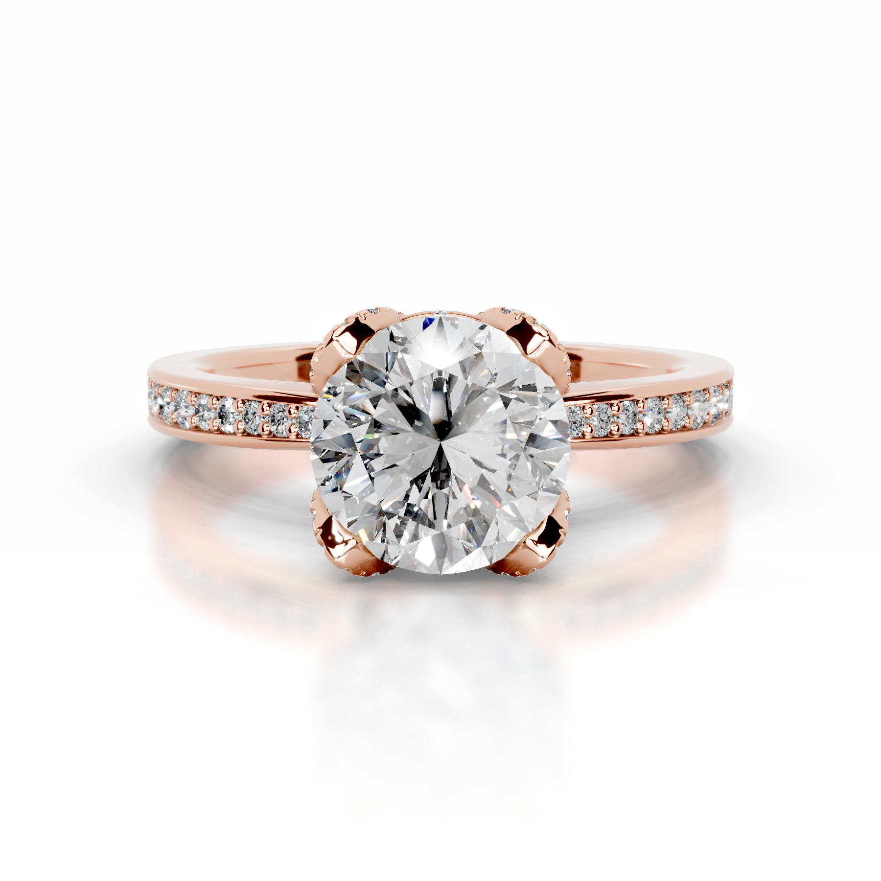 Daria Lab Grown Diamond Ring (1.85 Carat) -14K Rose Gold、mySite、hinf8tx79