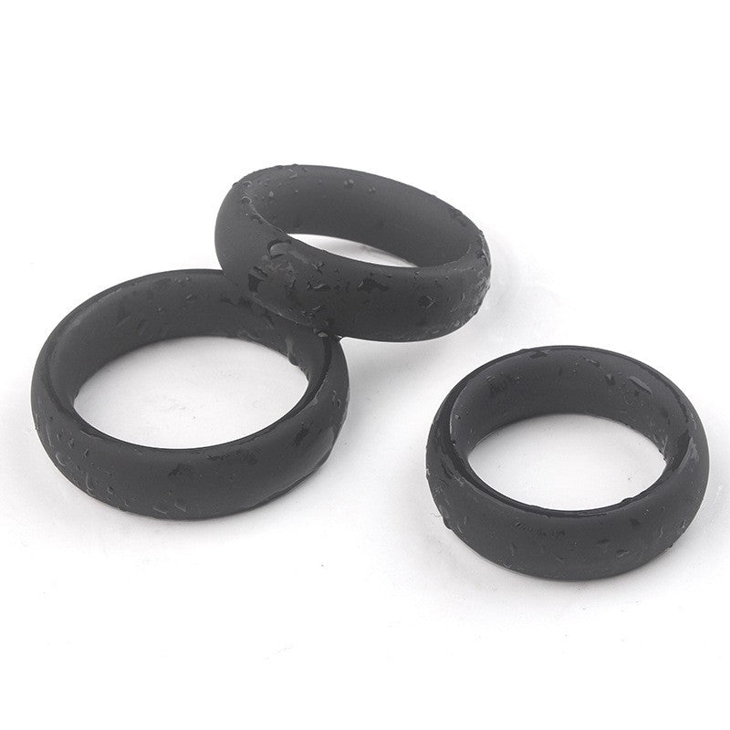 Come Closer Thick 3 Pack Cock Ring Set | Stretchy | Black、mySite、bottomscart