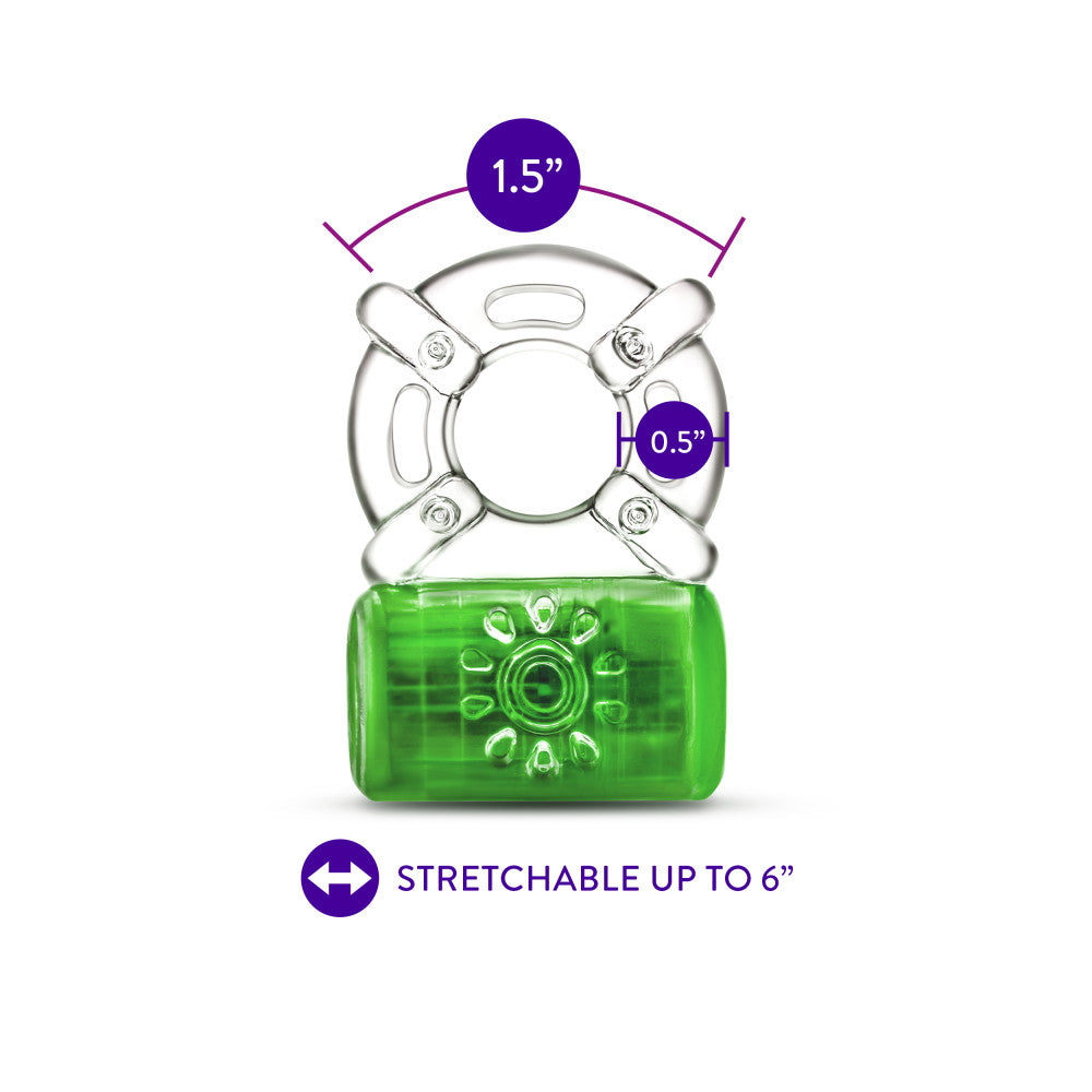 Play With Me By Blush® | Pleaser: Rechargeable Vibrating Penis Ring – Neon Green、mySite、bottomscart