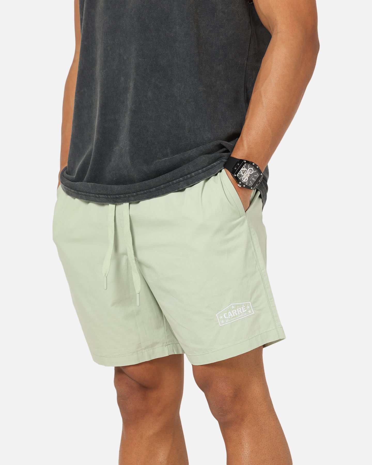 Carre Block Star Beach Shorts Sage、mySite、zt4zffjzw