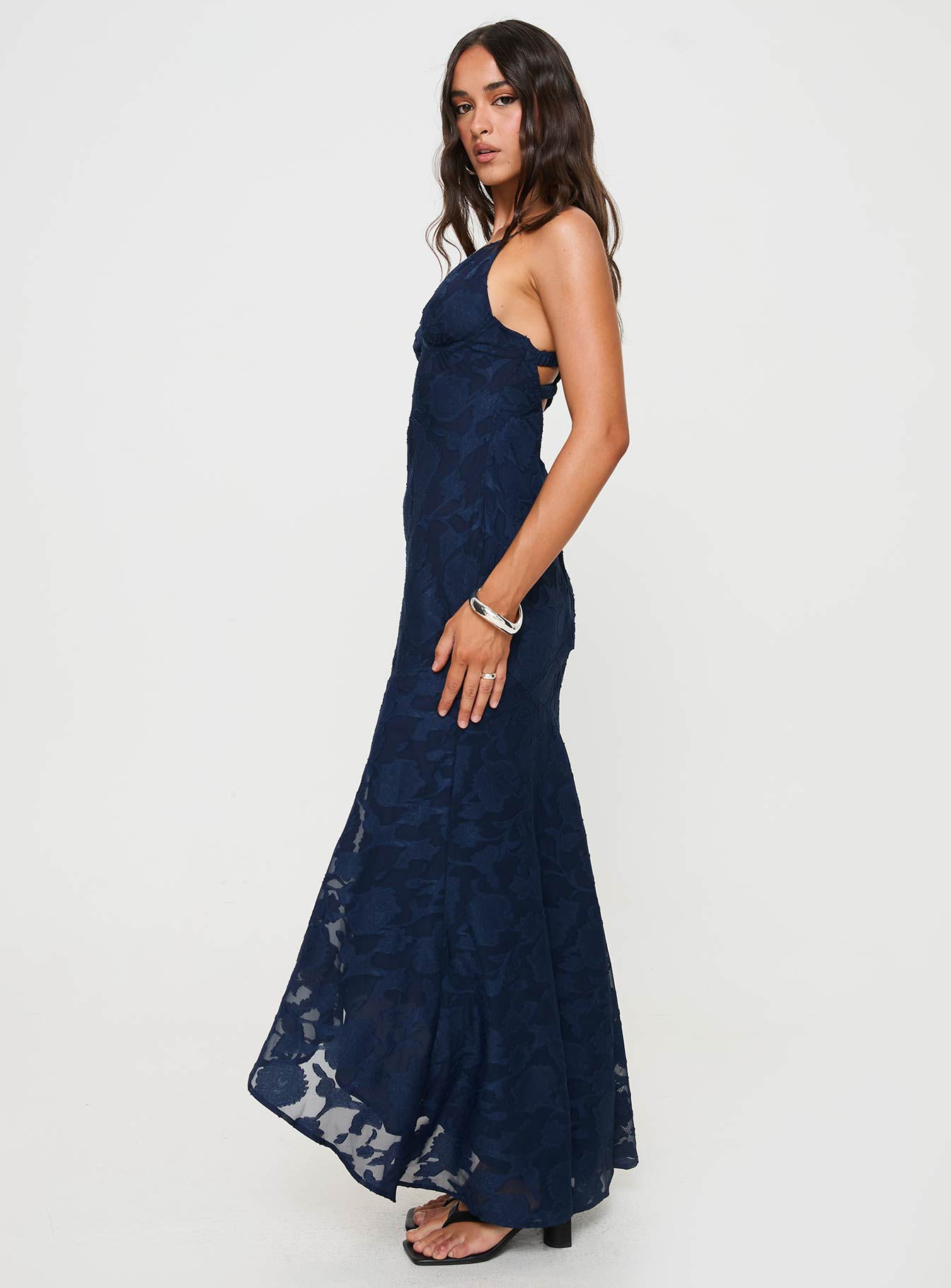 Cyrene Maxi Dress Navy、mySite、solidvoid