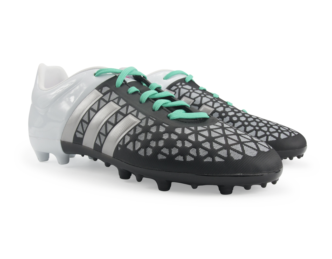 adidas Kids ACE 15.3 FG/AG Black/Metallic Silver/Mint、mySite、noshort