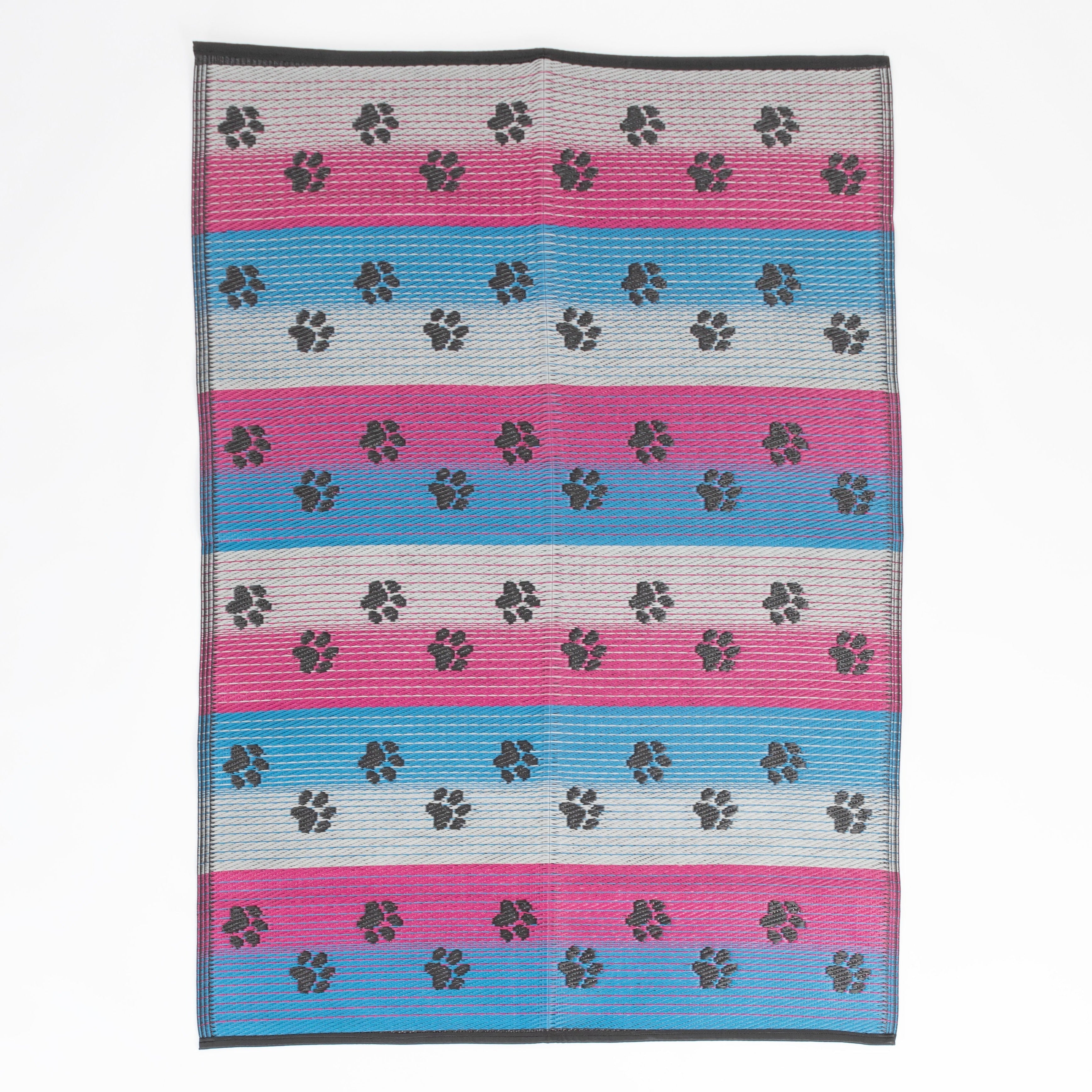 Paw Print Outdoor Reversible Patio Rug、mySite、camillekostekn