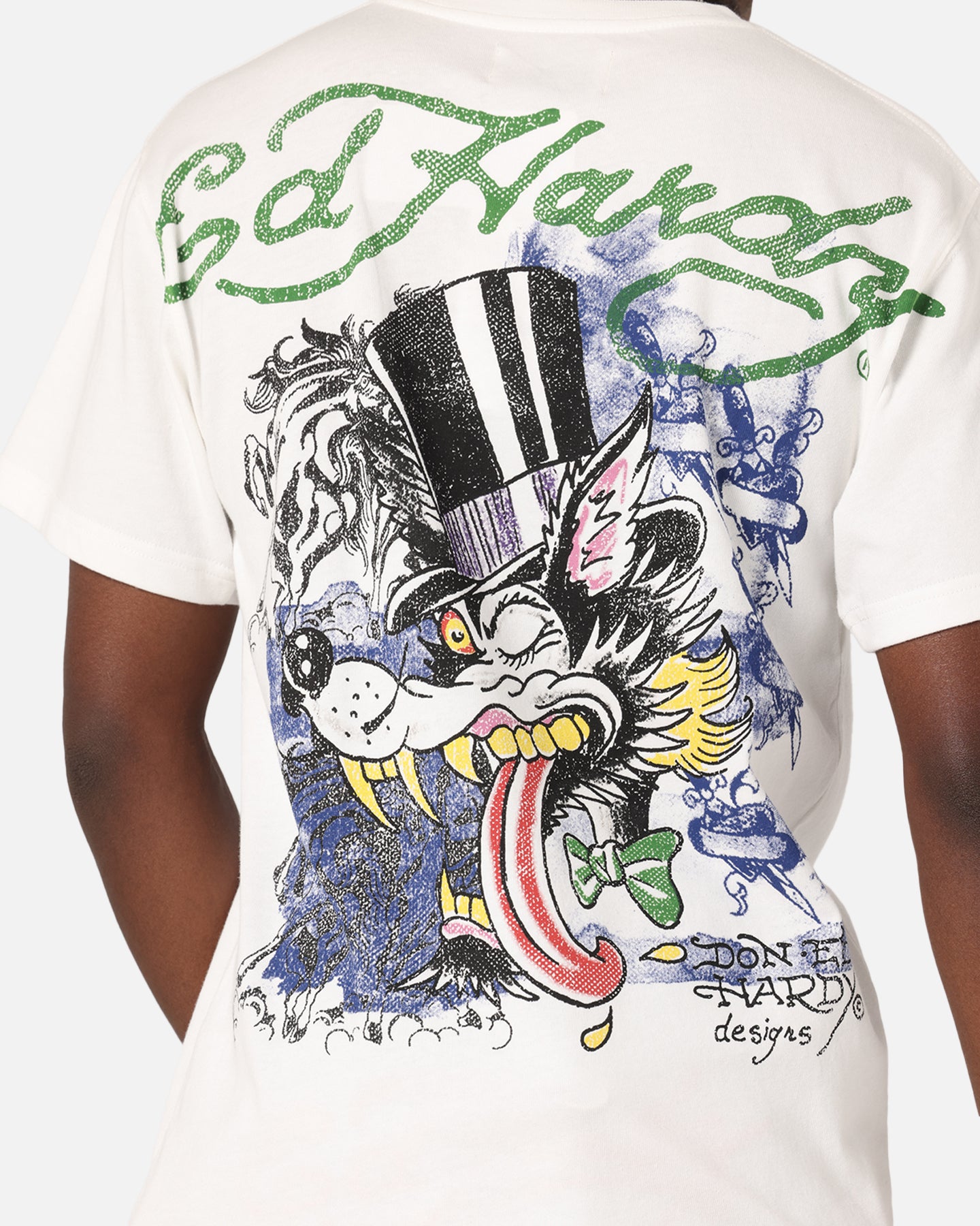 Ed Hardy Wolf Vintage T-Shirt Off White、mySite、zt4zffjzw