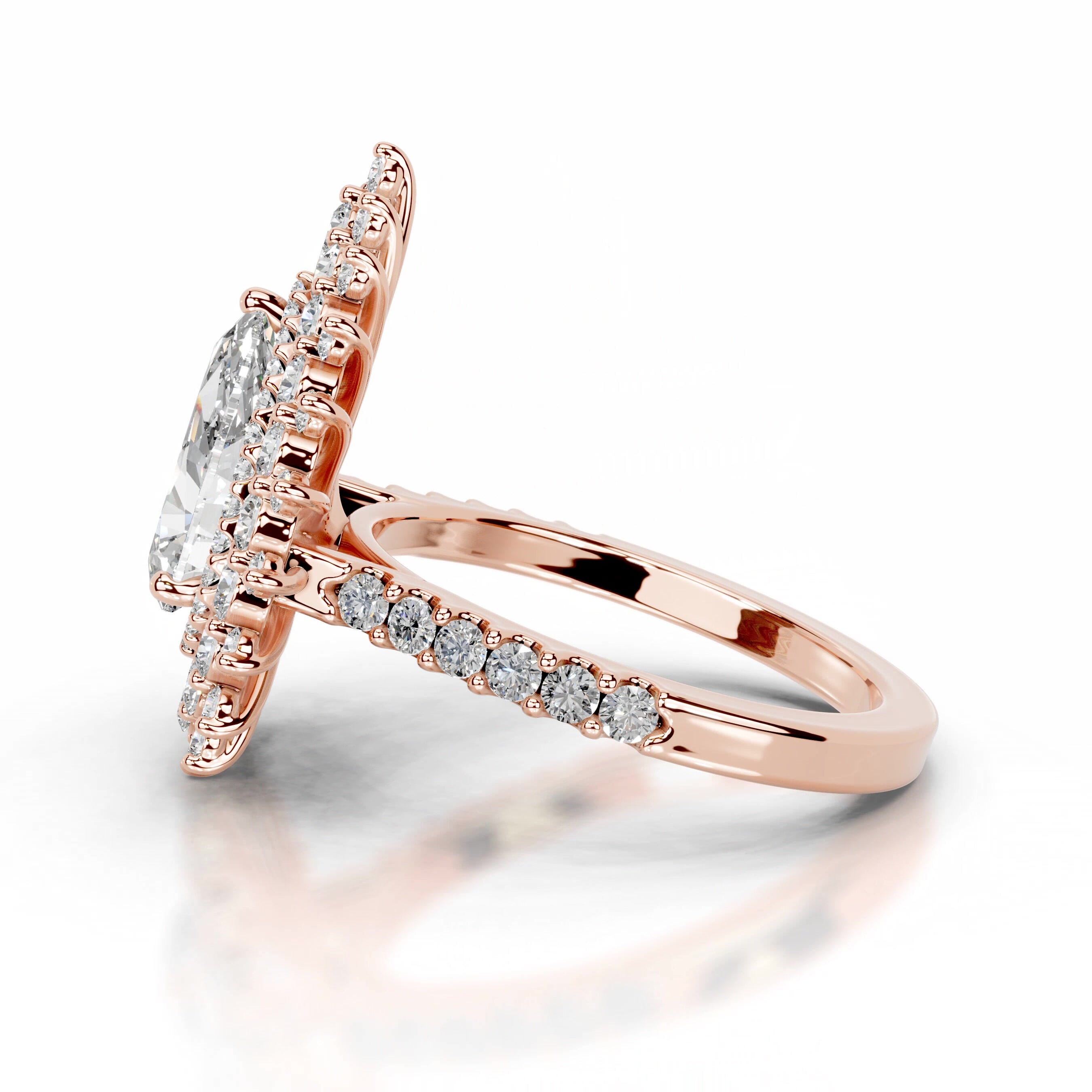Clara Diamond Engagement Ring - 14K Rose Gold、mySite、hinf8tx79
