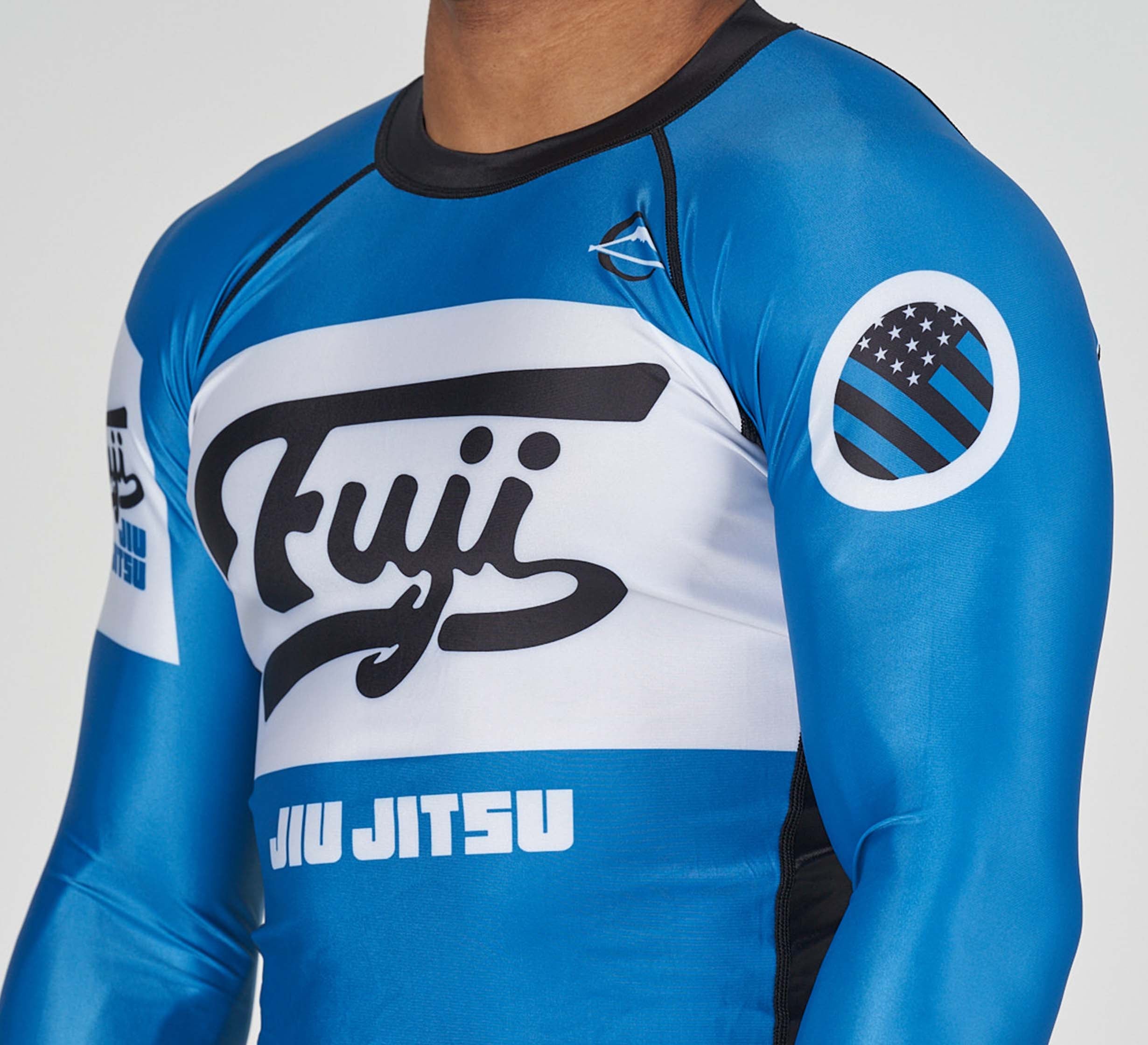 Jiu Jitsu Script Flex Lite Long Sleeve Rashguard Blue、mySite、gigharbornorthrealestate