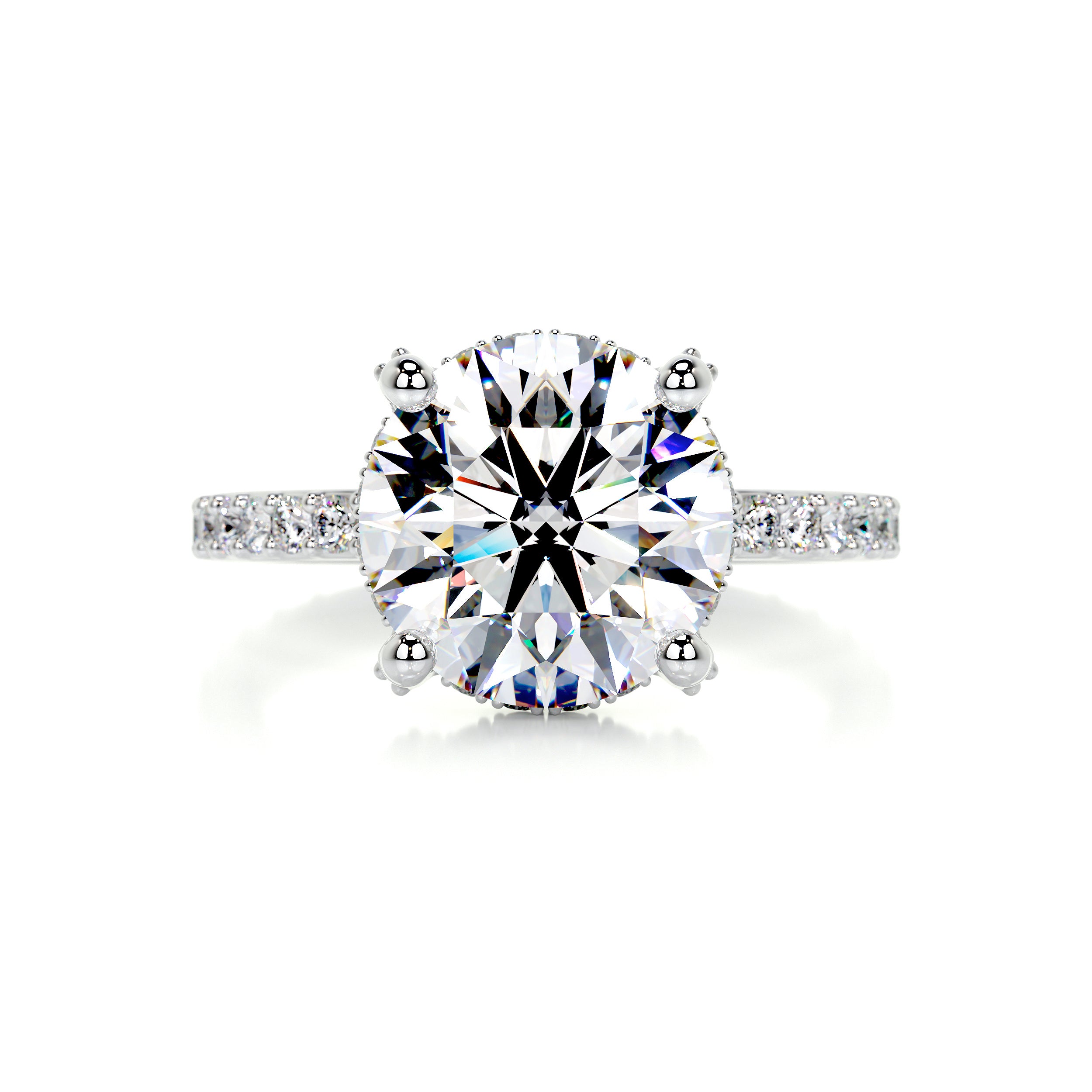 Quinn Moissanite & Diamond Ring -14K White Gold、mySite、hinf8tx79