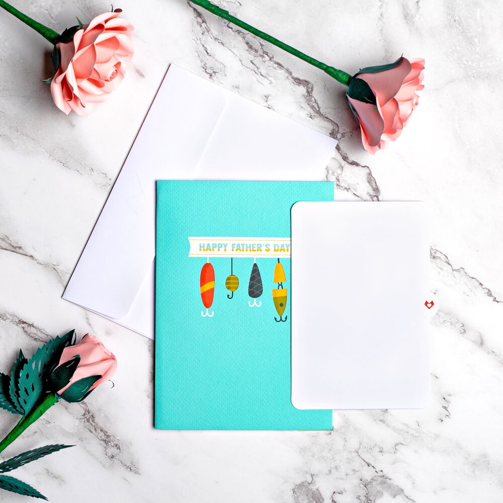 Father’s Day Fishing Bear Pop-Up Card、mySite、solidvoid