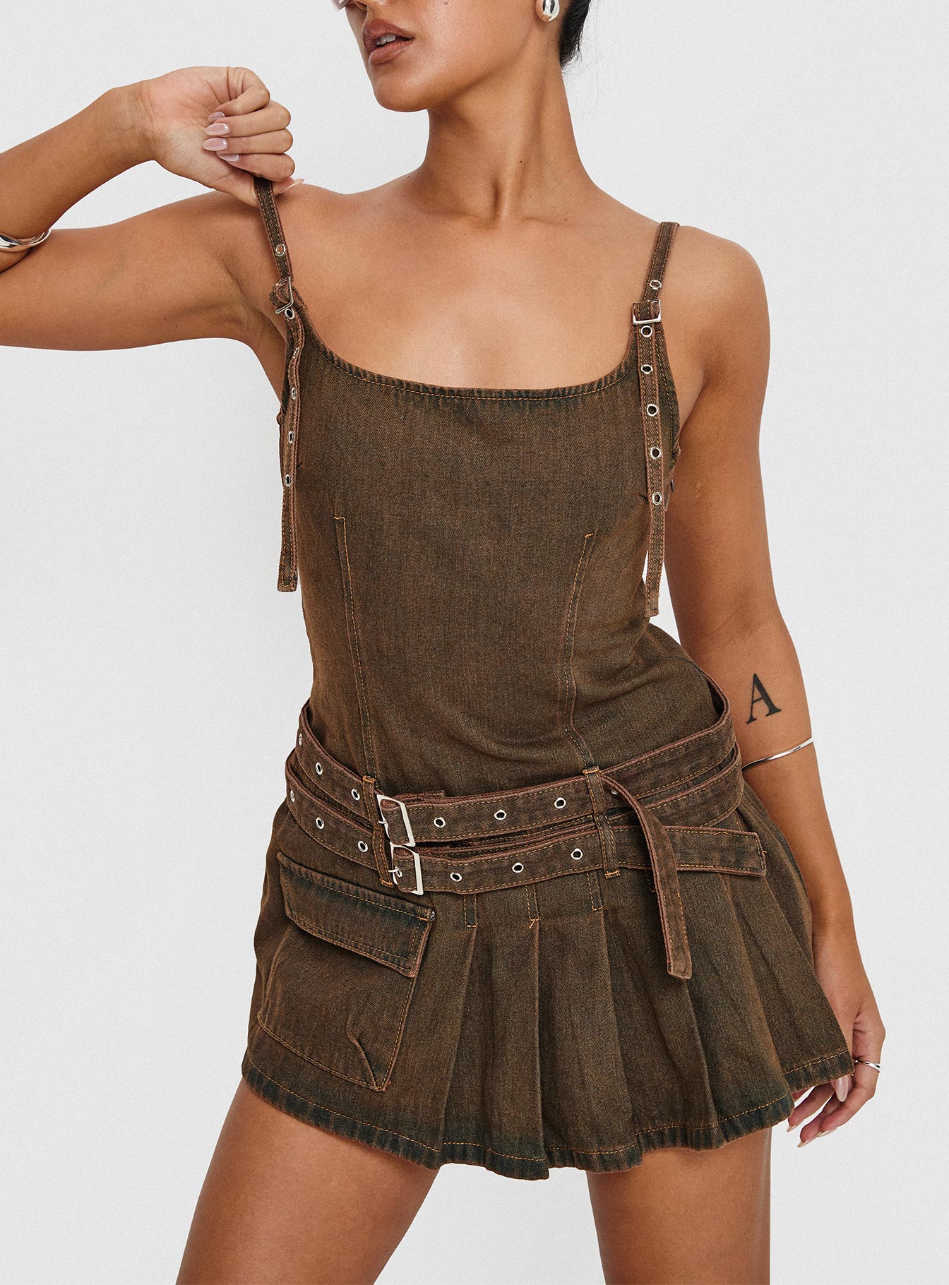 Biker Mini Dress Petrol、mySite、solidvoid