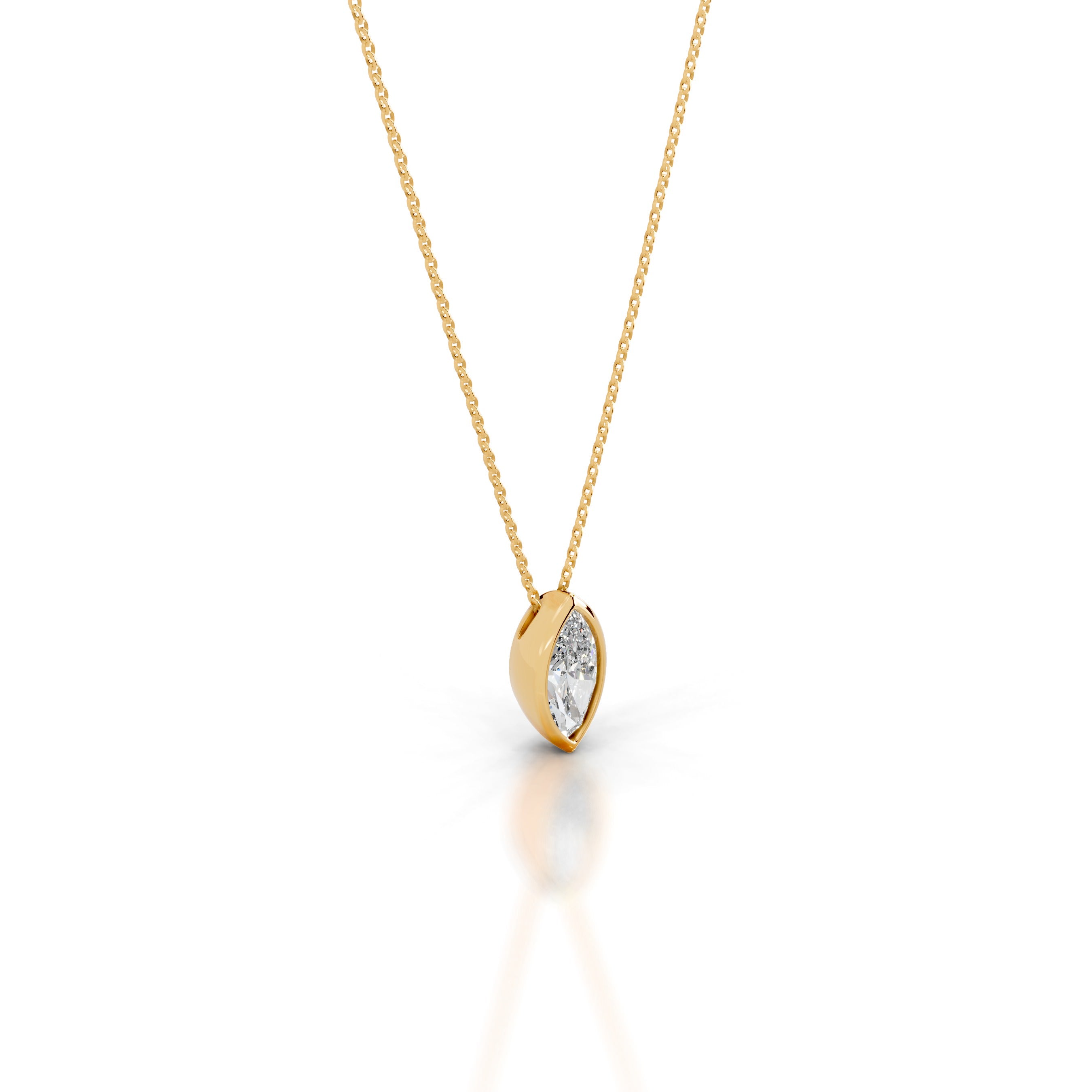 Gianna Lab Grown Diamond Pendant - 18K Yellow Gold、mySite、hinf8tx79
