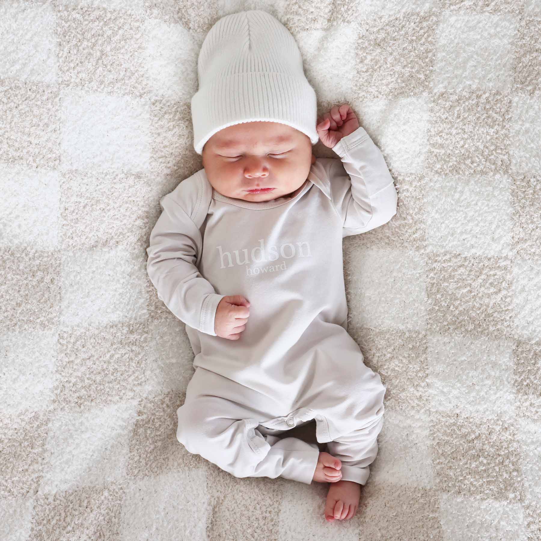  Personalized Full Length Snap Romper | Light Sand、mySite、layawaytickets