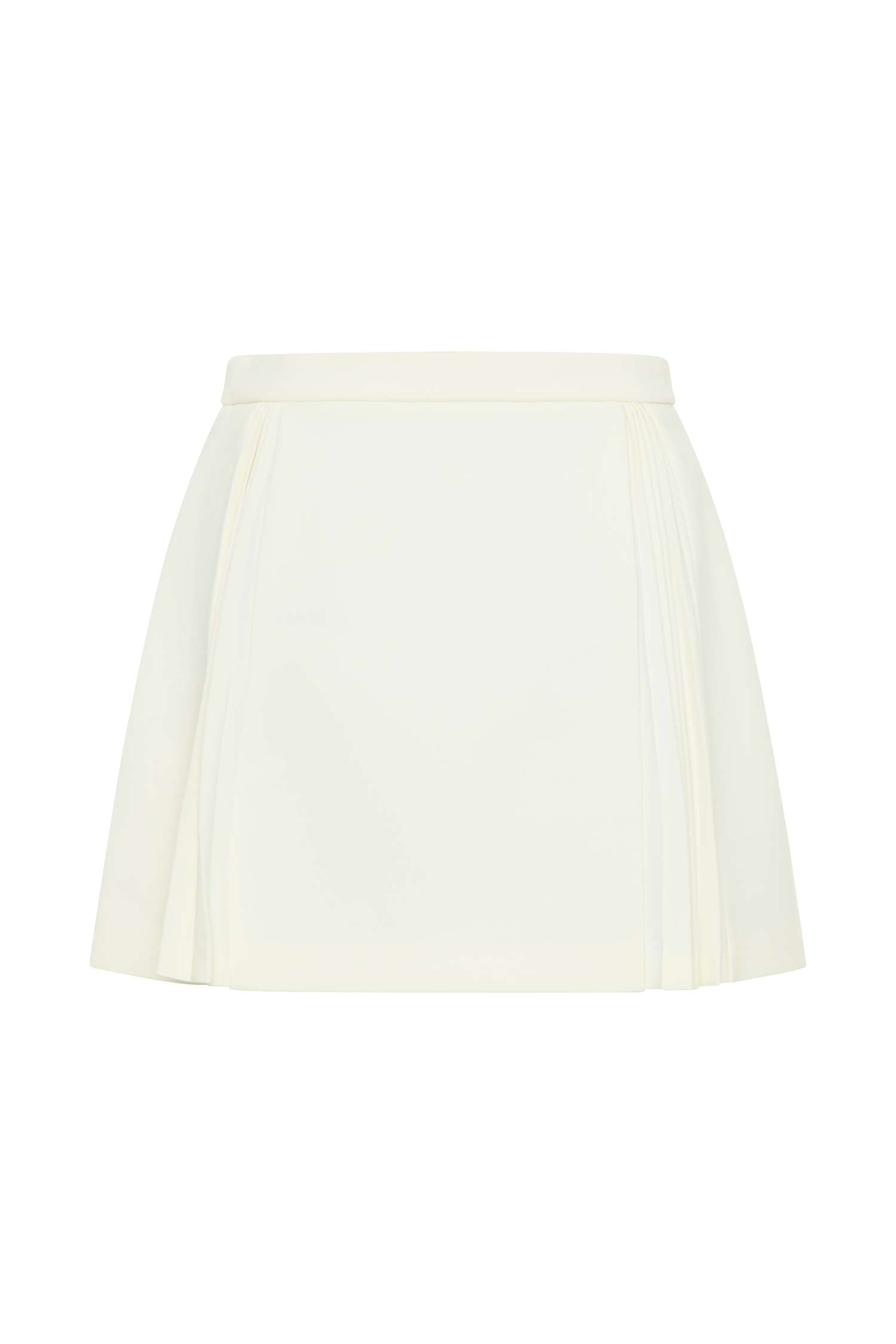 Melinda Mini Skirt With Pleats - Ivory、mySite、solidvoid