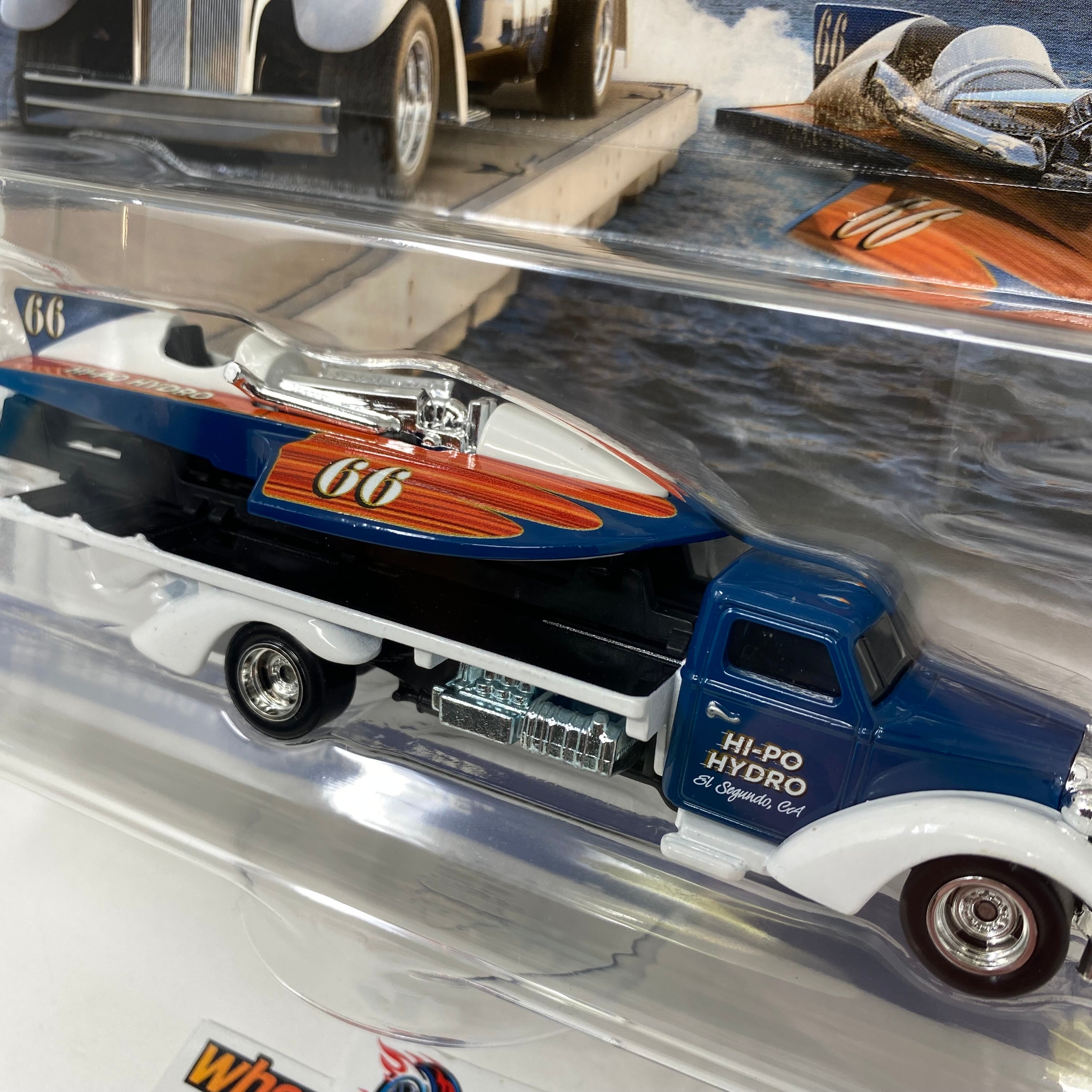 Classic Hydroplane & Speed Waze * 2022 Hot Wheels Team Transport Car Culture Case S、mySite、hgirdovlk