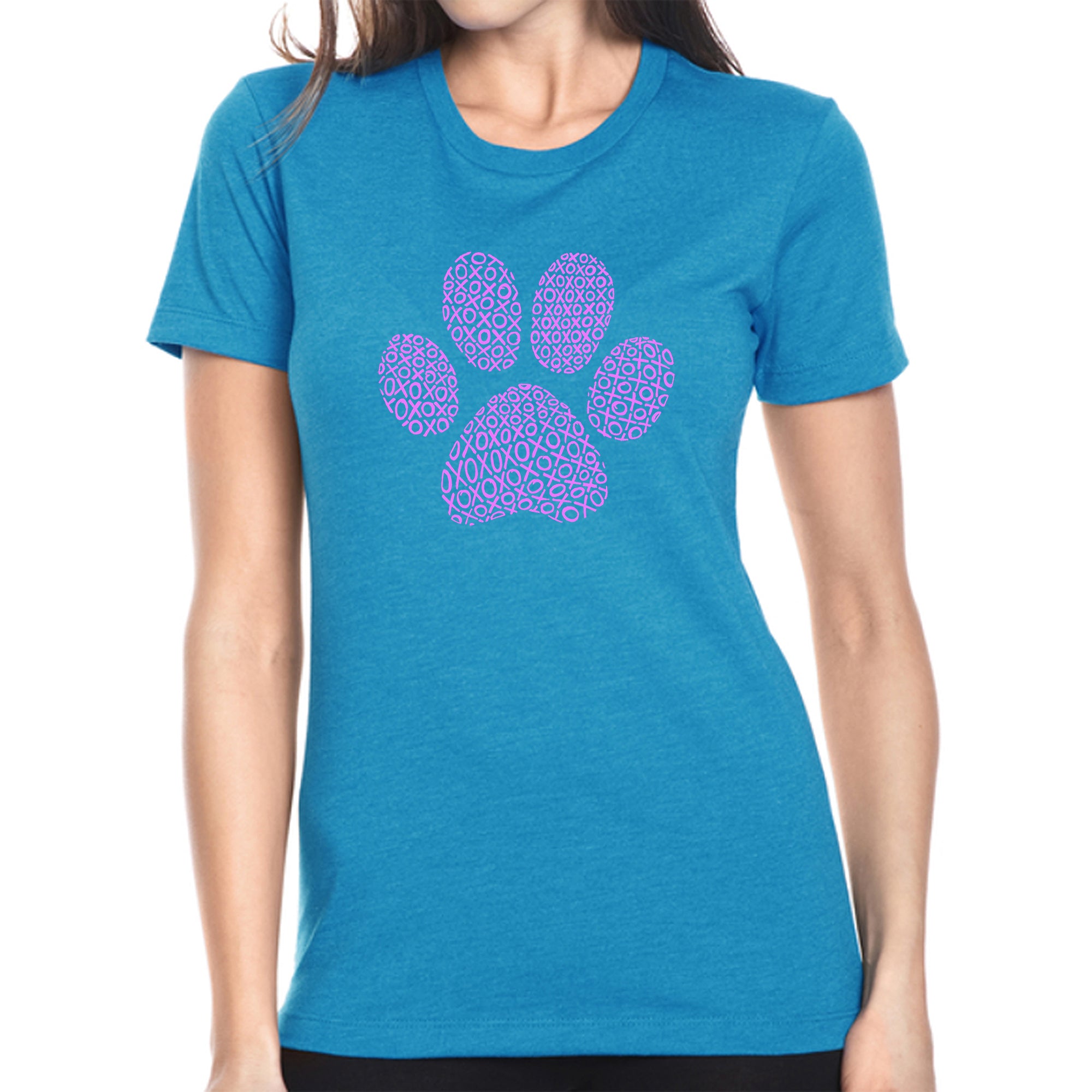 XOXO Dog Paw - Women's Premium Blend Word Art T-Shirt、mySite、camillekostekn