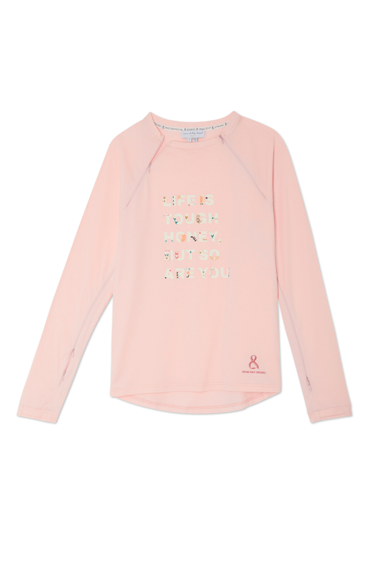 Pink Life is Tough Long Sleeve Accessible T-Shirt、mySite、solidvoid