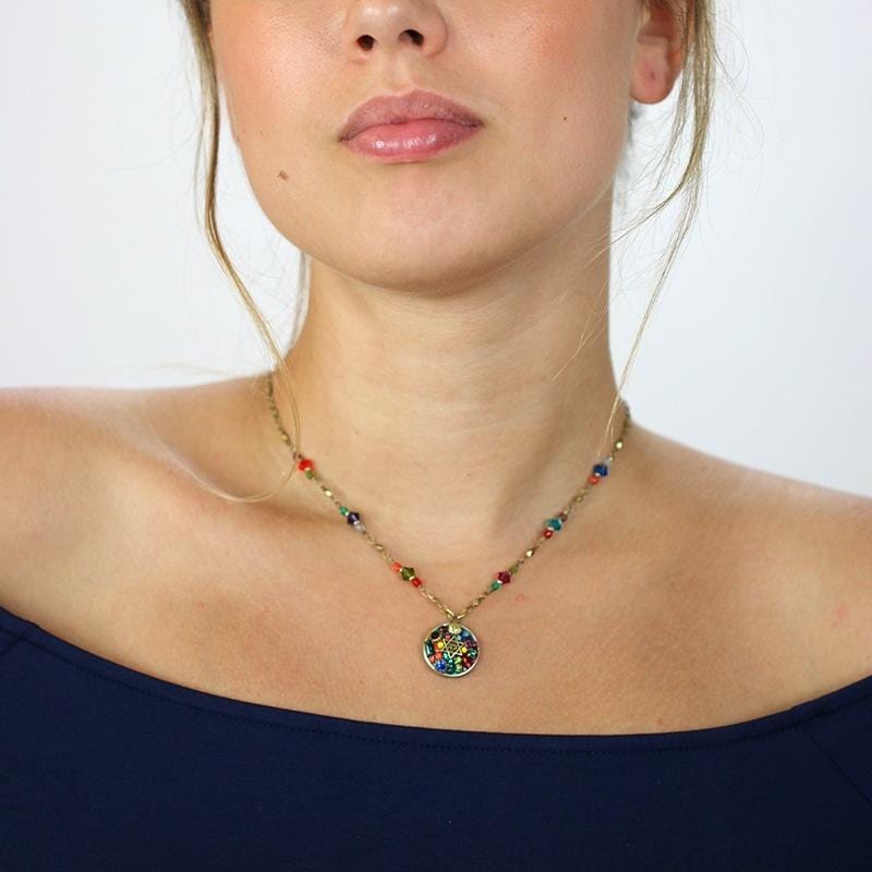 Rainbow Star of David Necklace by Michal Golan、mySite、topwebapps