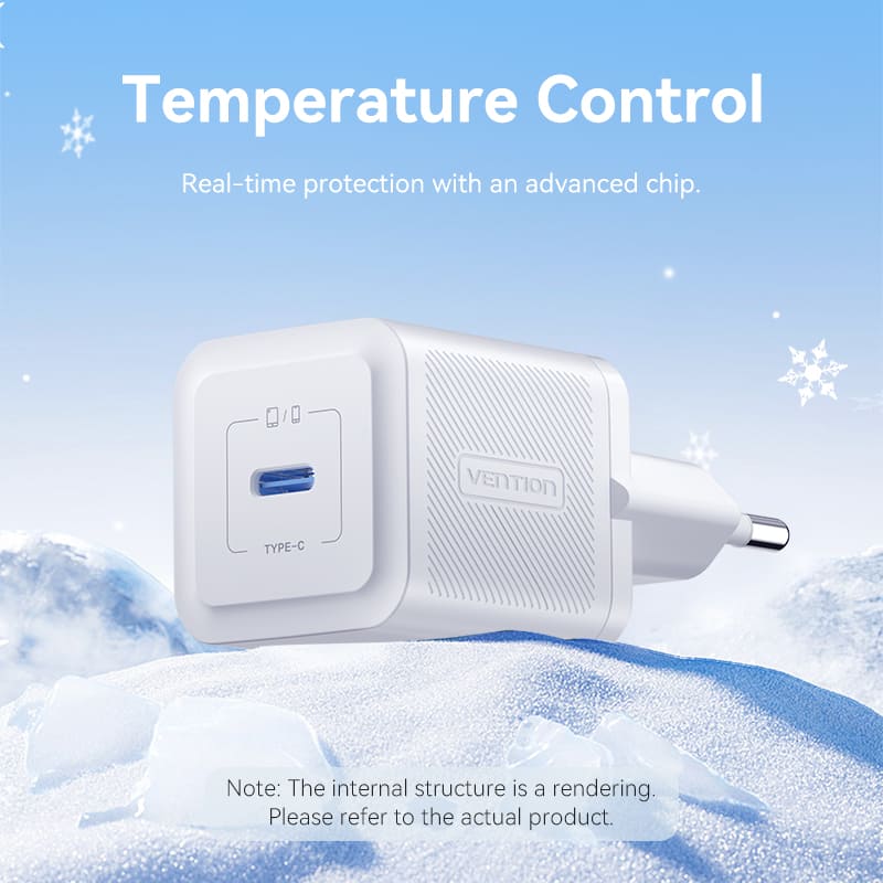 Vention 1-Port USB-C GaN Charger (20W) with USB-C to USB-C Cable、mySite、fannypackpong