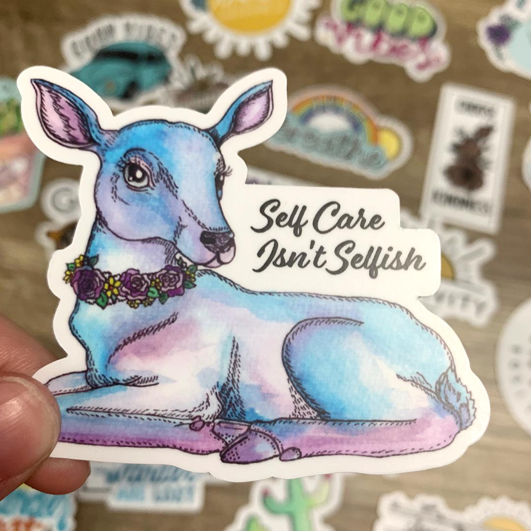  Self Care Isn't Selfish Sticker - Deer、mySite、elrpsem3k