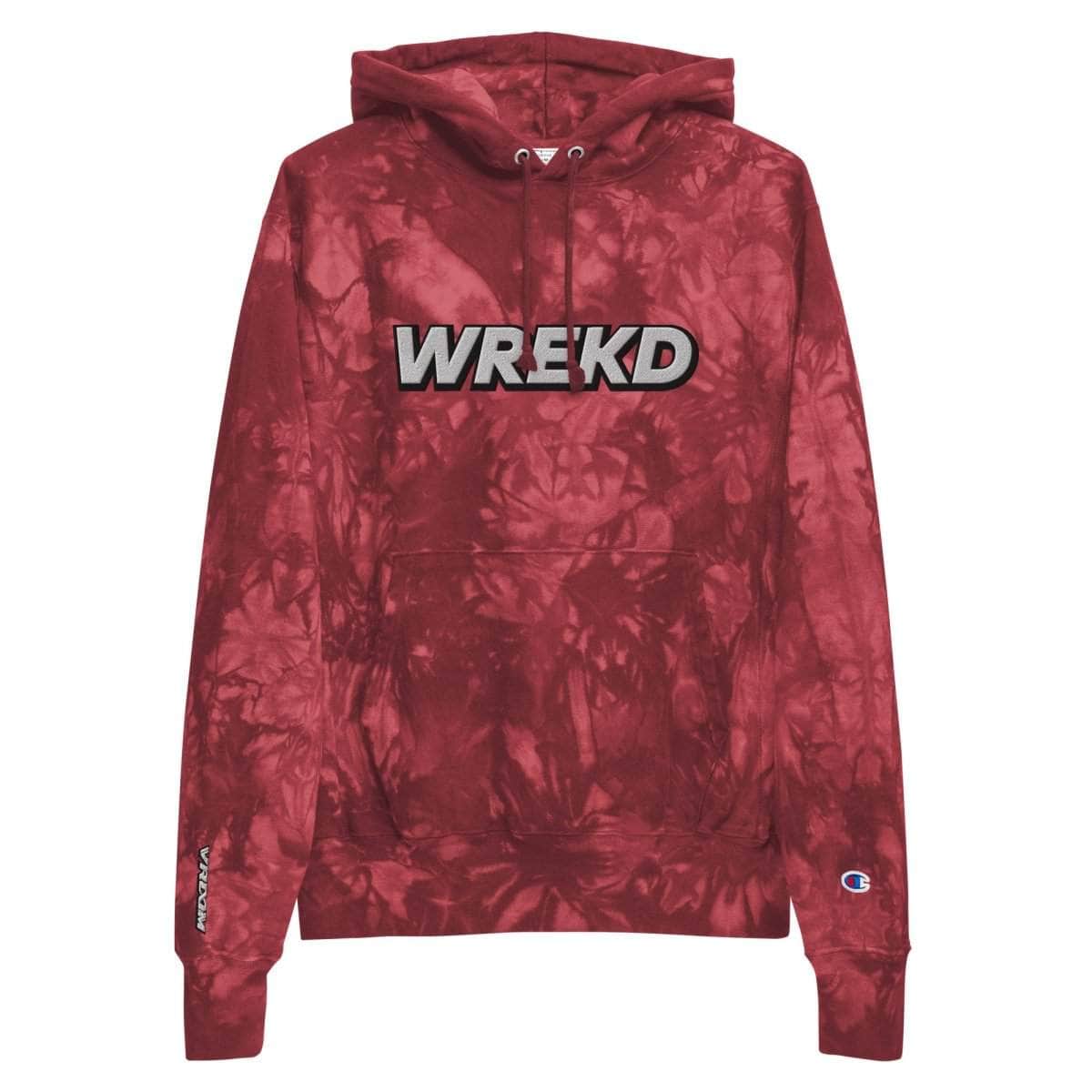  WREKD x VROOM Unisex Champion Tie-dye Hoodie、mySite、merchandisen
