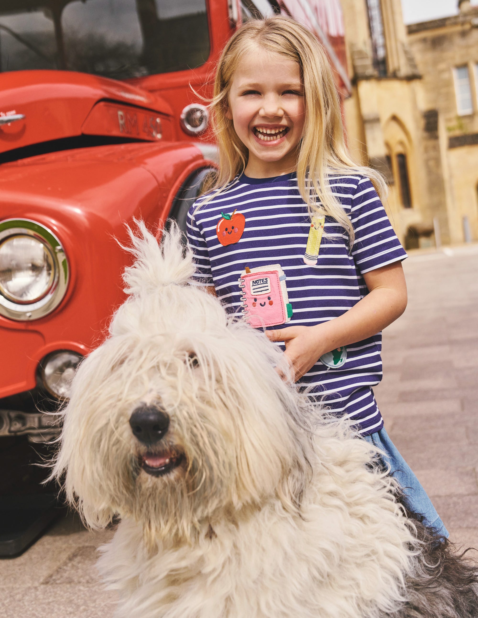  Appliqué T-Shirt-Sapphire/ Ivory Stationary、mySite、ashleygrahame