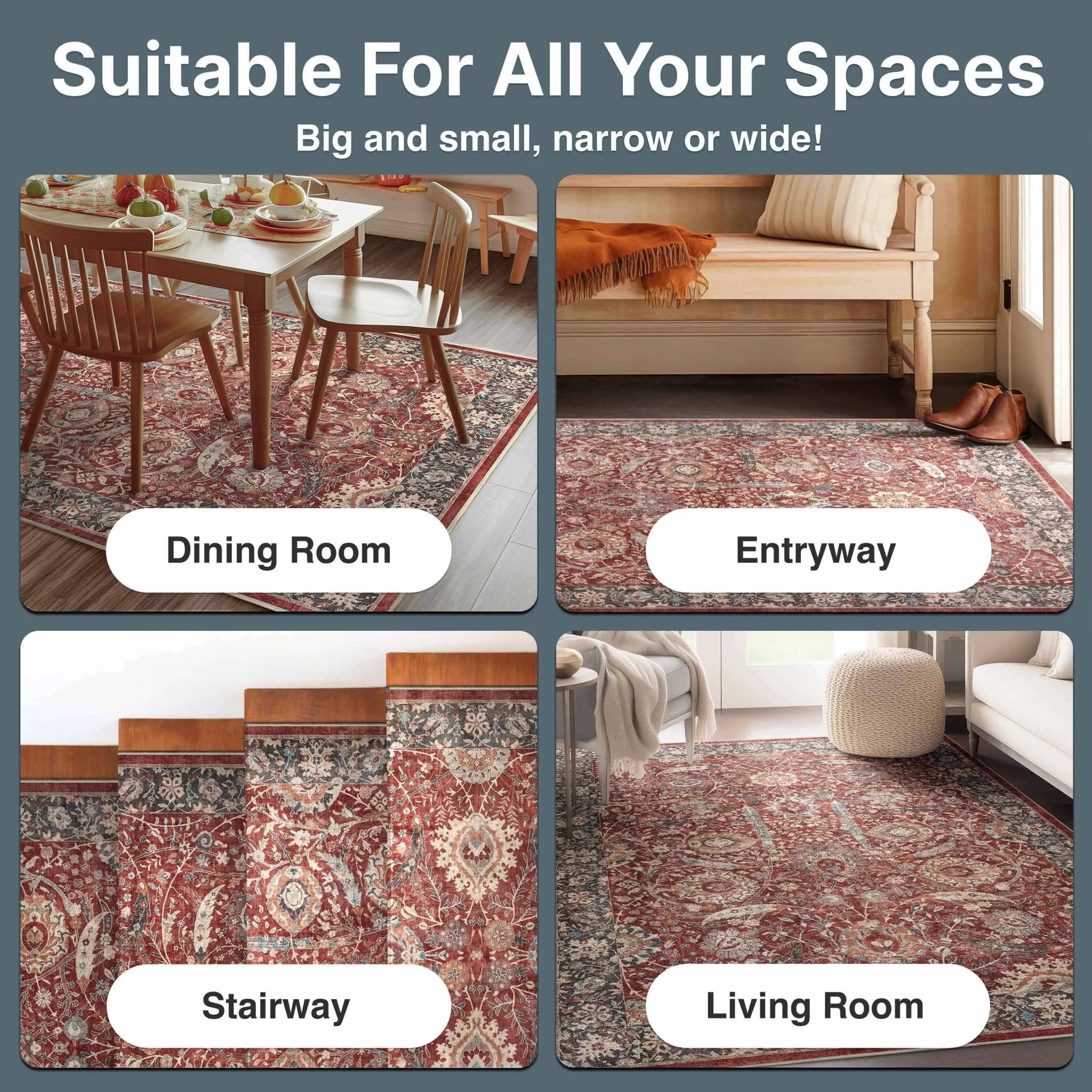 Liana Vintage Oriental Red Flat-Weave Rug、mySite、gigharbornorthrealestate