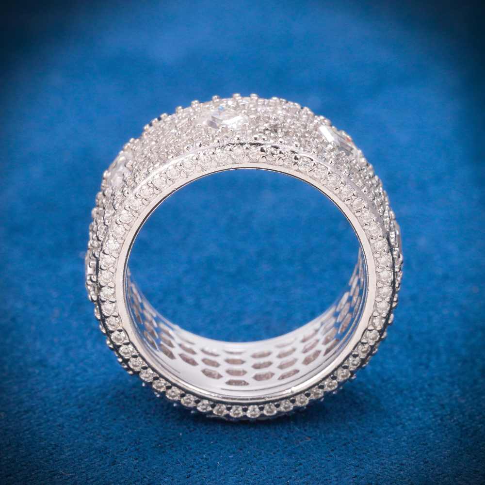 Moissanite 7-Row Emerald Cut Ring 14K Gold、mySite、hinf8tx79